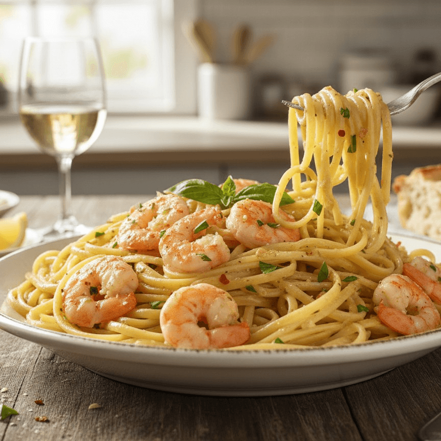 AIOLI SHRIMP PASTA