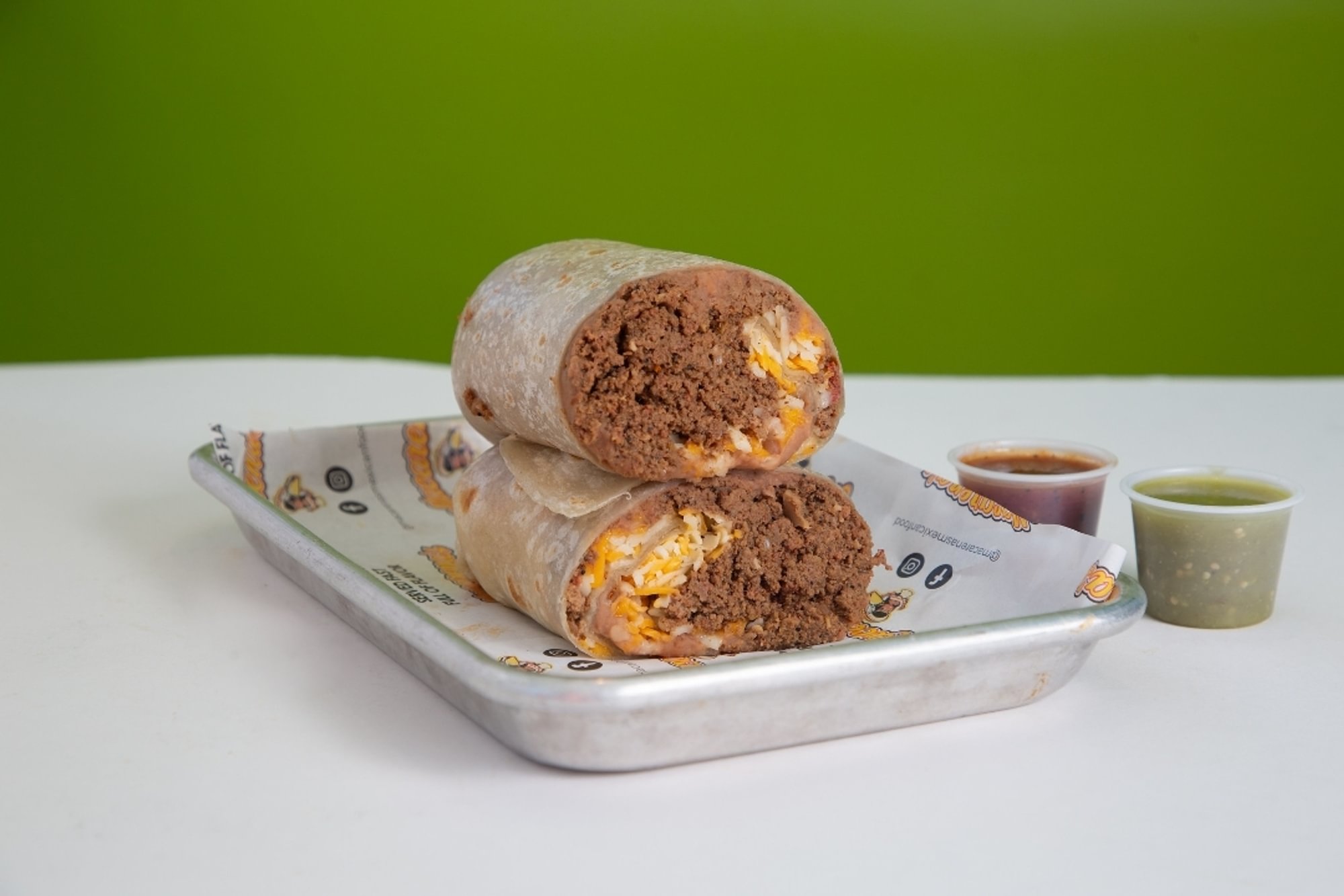 Ground beef burrito
