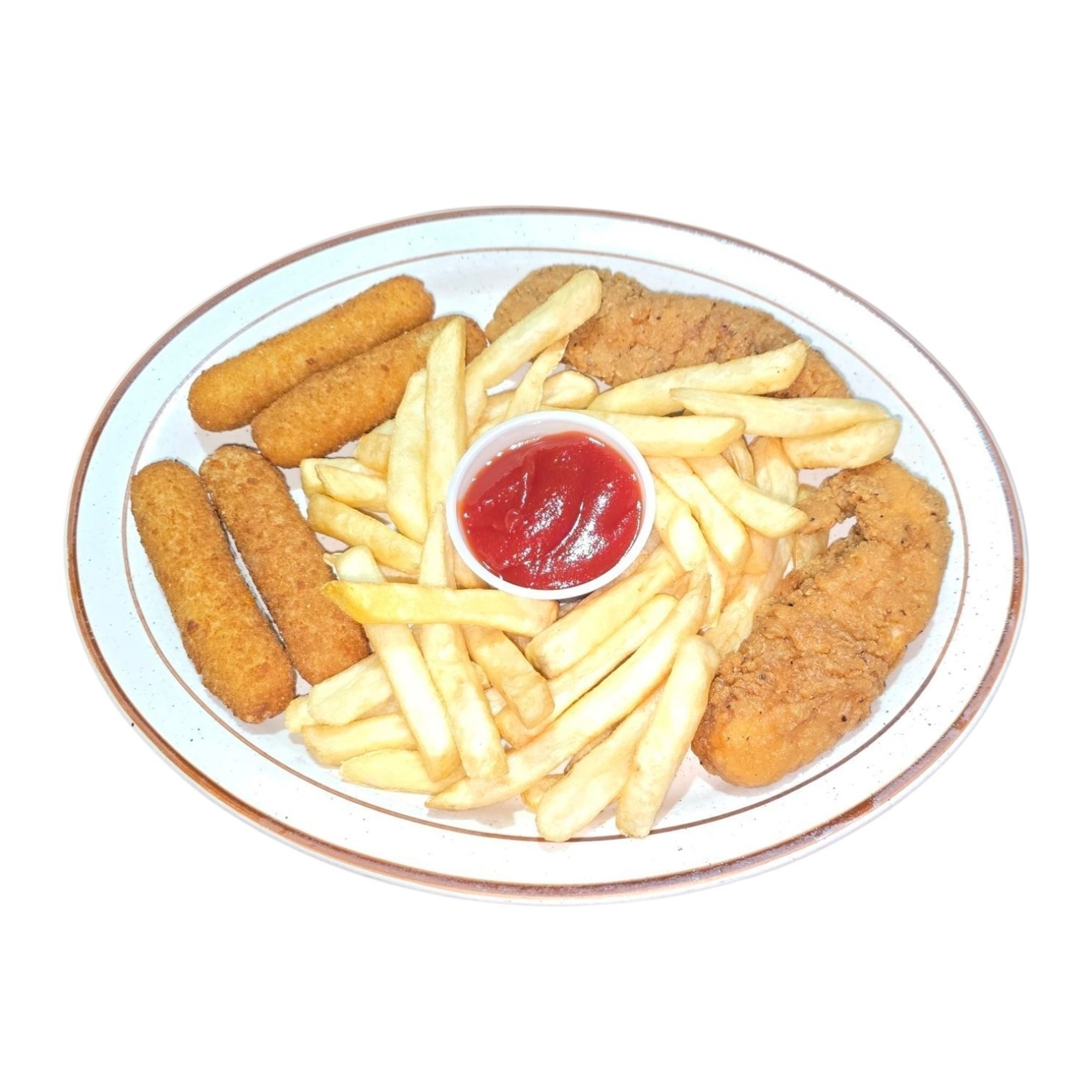 #3 Cheese Stick, Chicken Tenders And French Fries