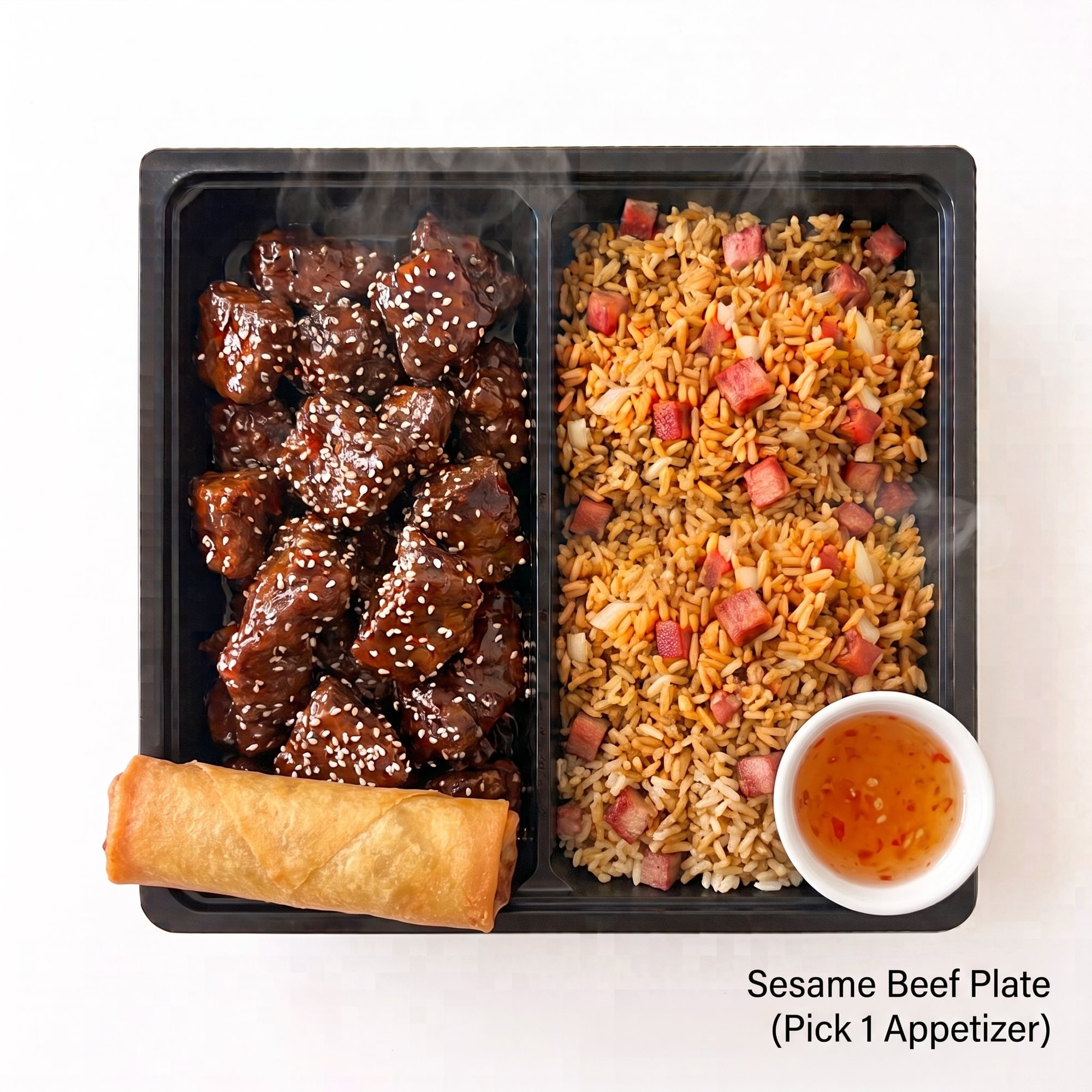 Sesame Beef Plate (Pick 1 Appetizer)