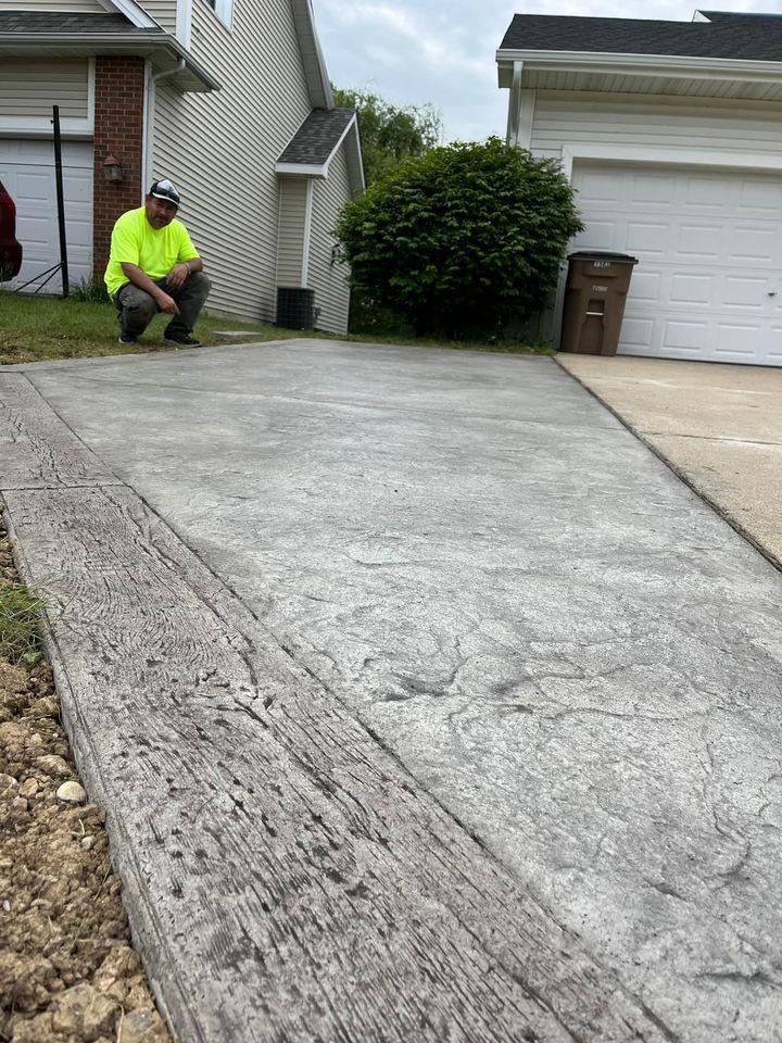 New Driveway Extension with Roman Slate Texture