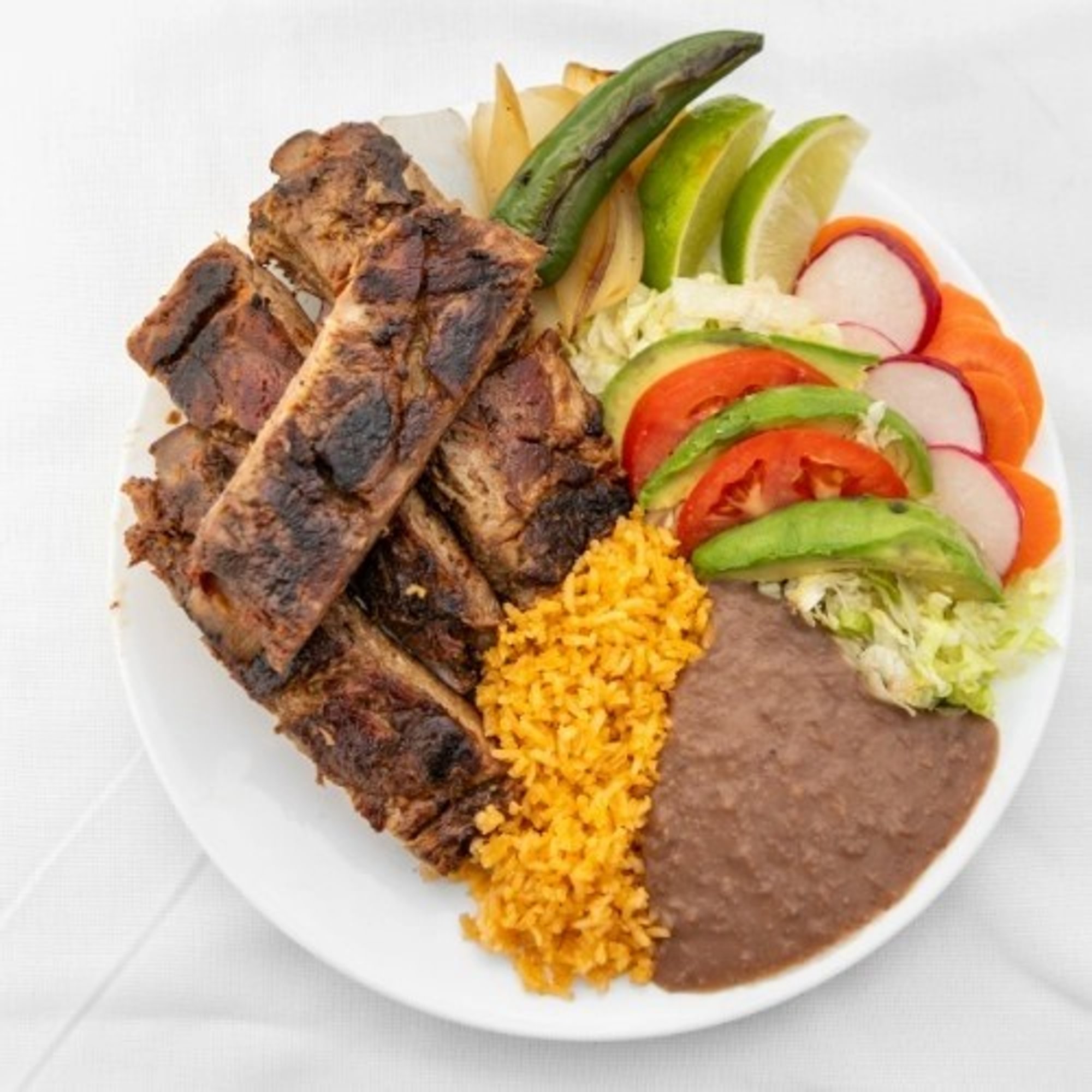 Costillas Asadas Al Carbon /Grilled Ribs