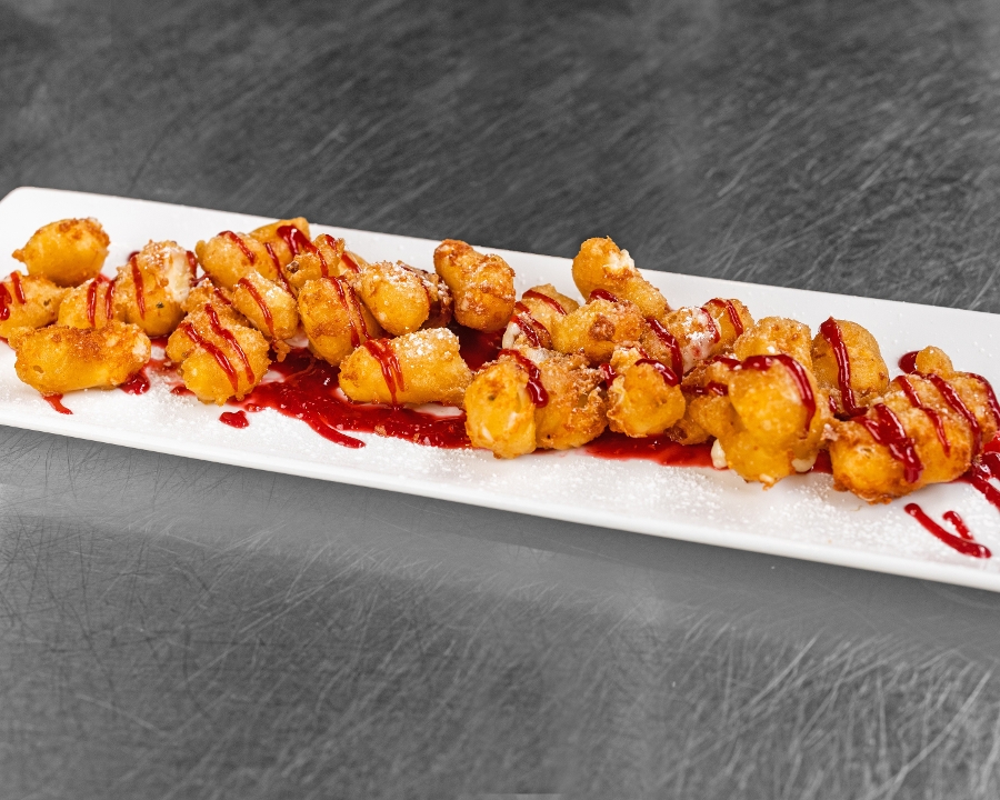 Raspberry Cheese Curds
