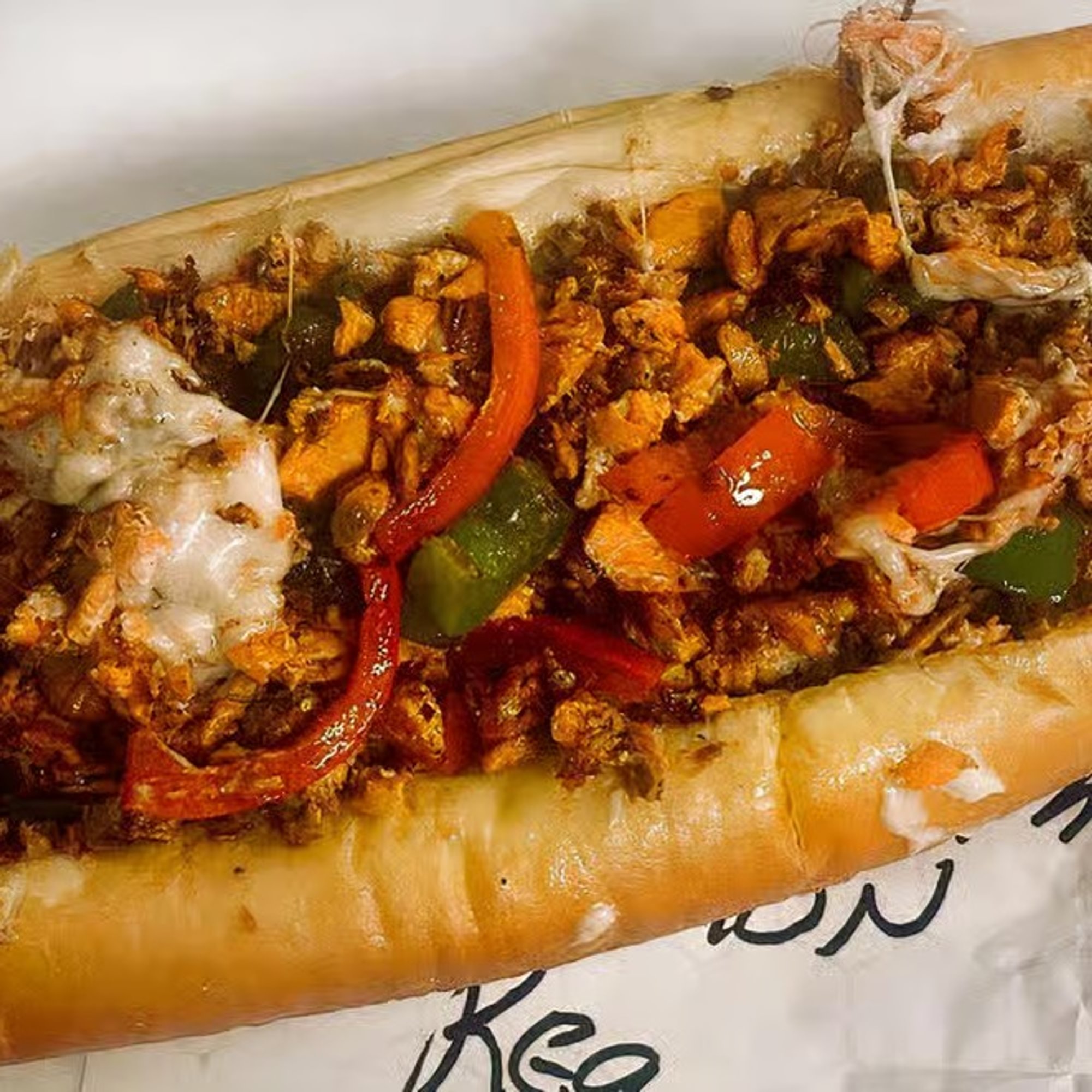 Salmon Philly Cheesesteak