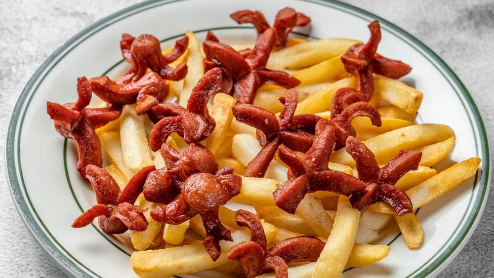 Salchipapas Con Papa Frita