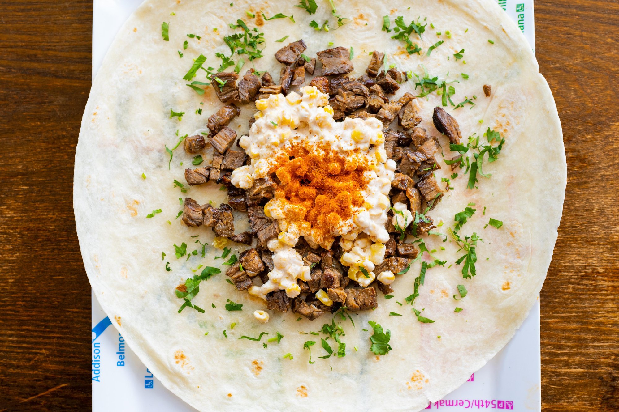 Steak & Elote Burrito