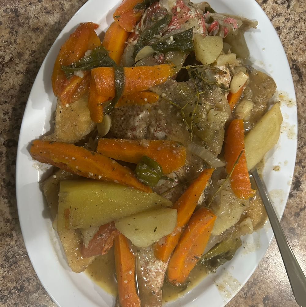 Steamed Snapper Fish