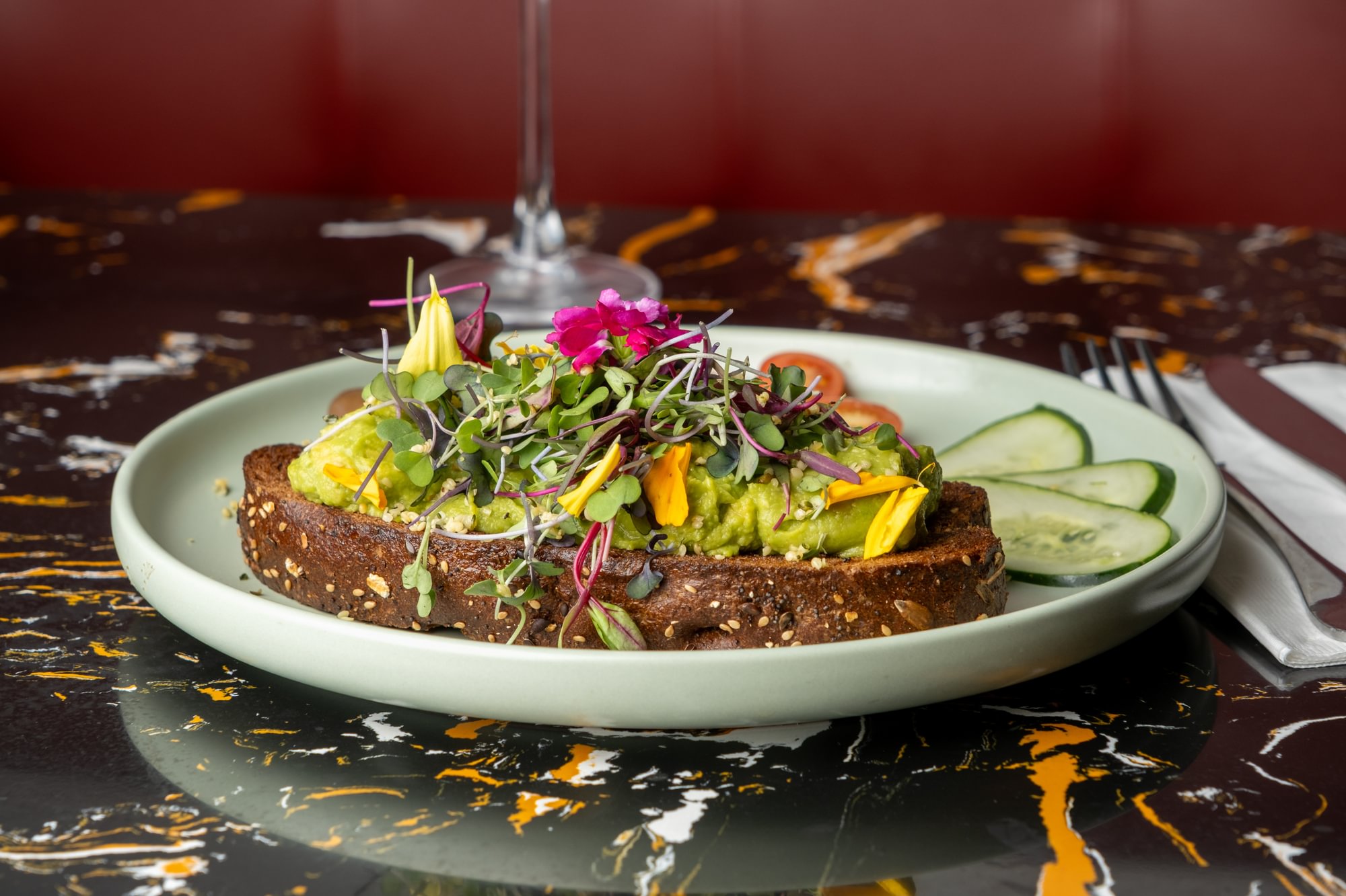 Tartine - Avocado with Farm-Fresh Cage-Free Egg & Burrata