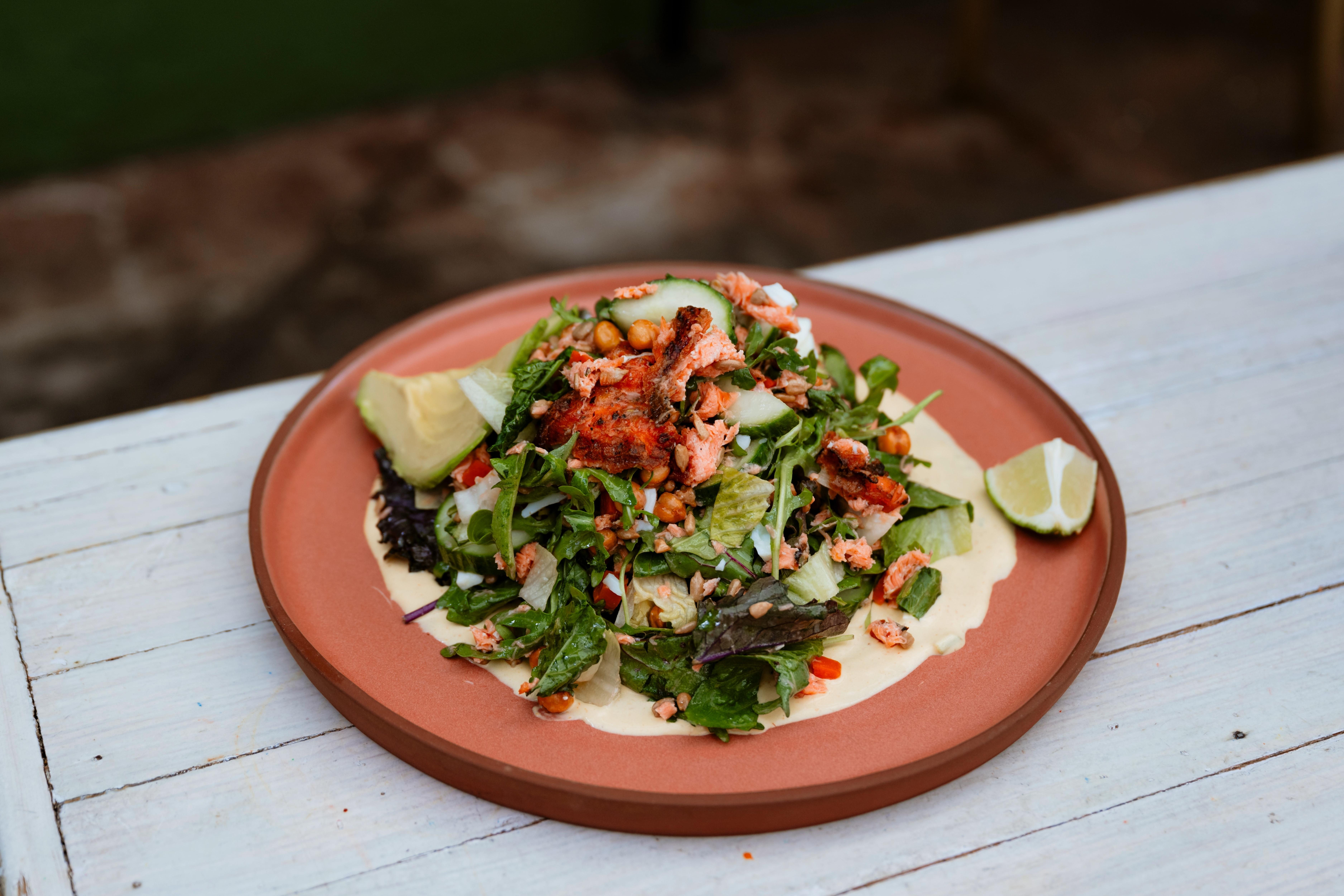 Charred Salmon Salad