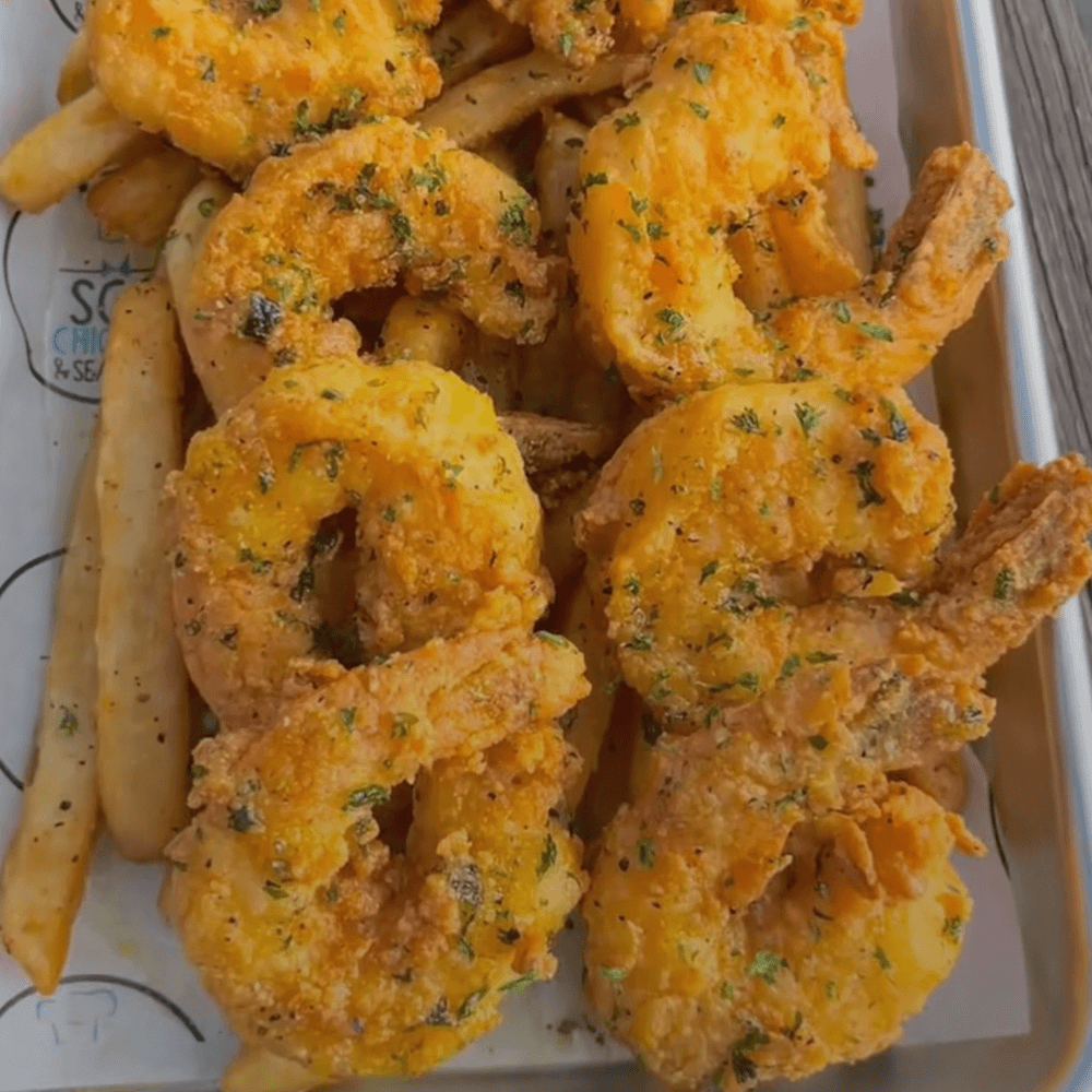 4 Shrimp with fries