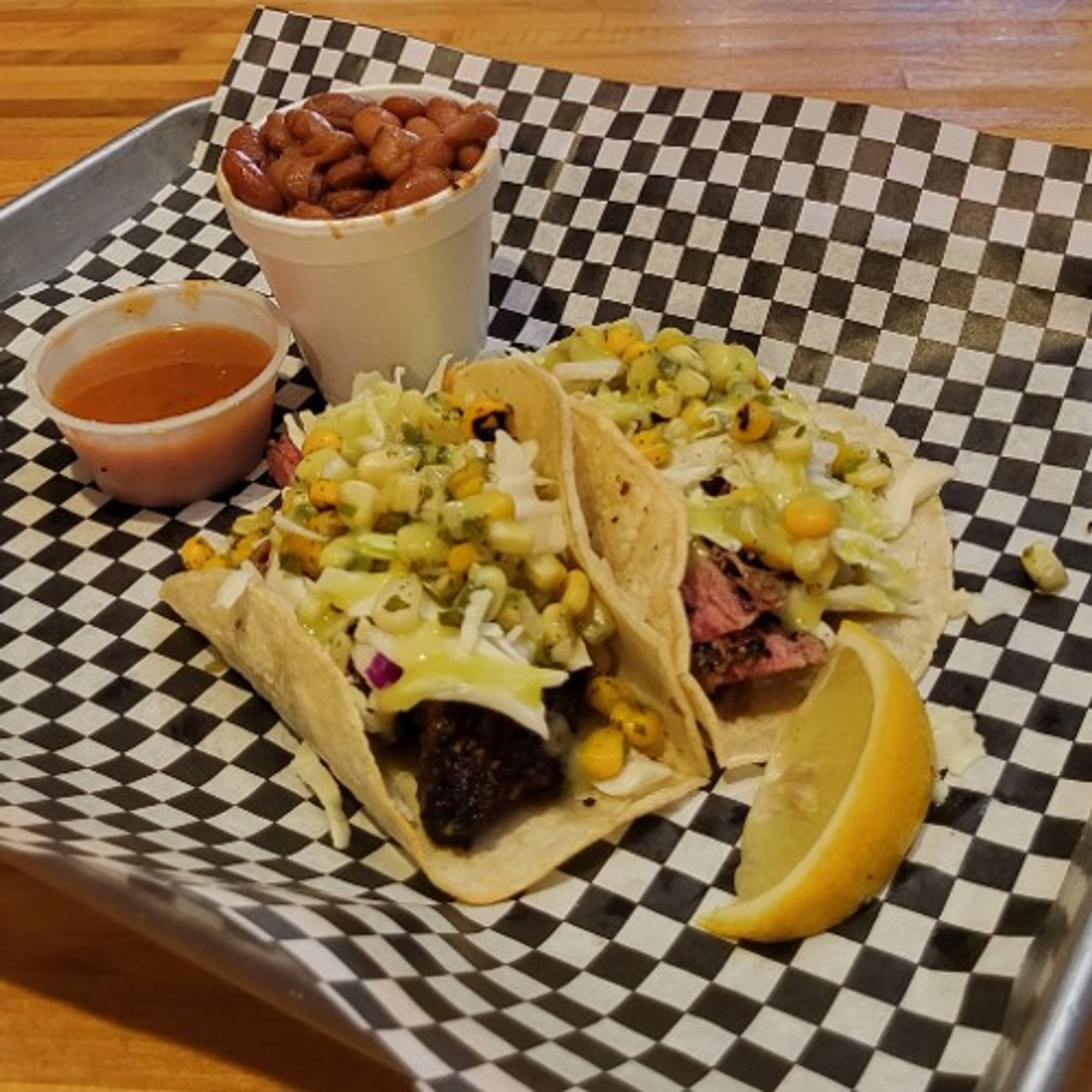 Brisket Taco with Side