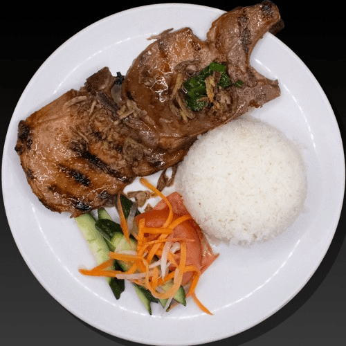 Grilled Pork Chop Rice Plate