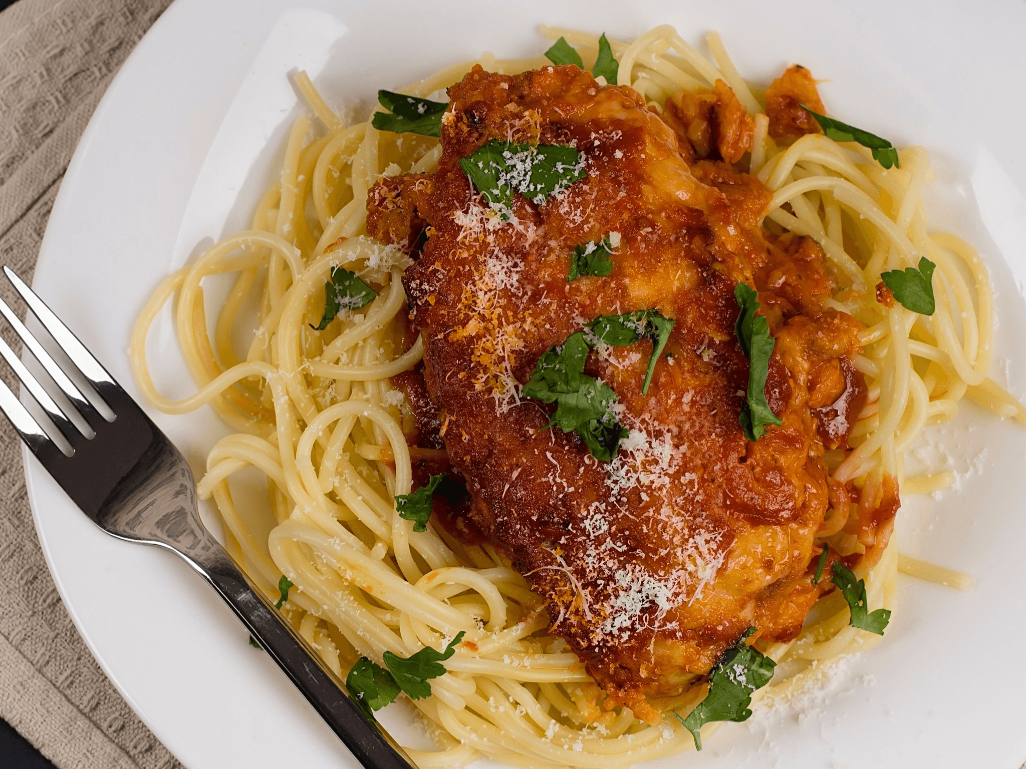 CHICKEN PARMIGIANA SPAGHETTI