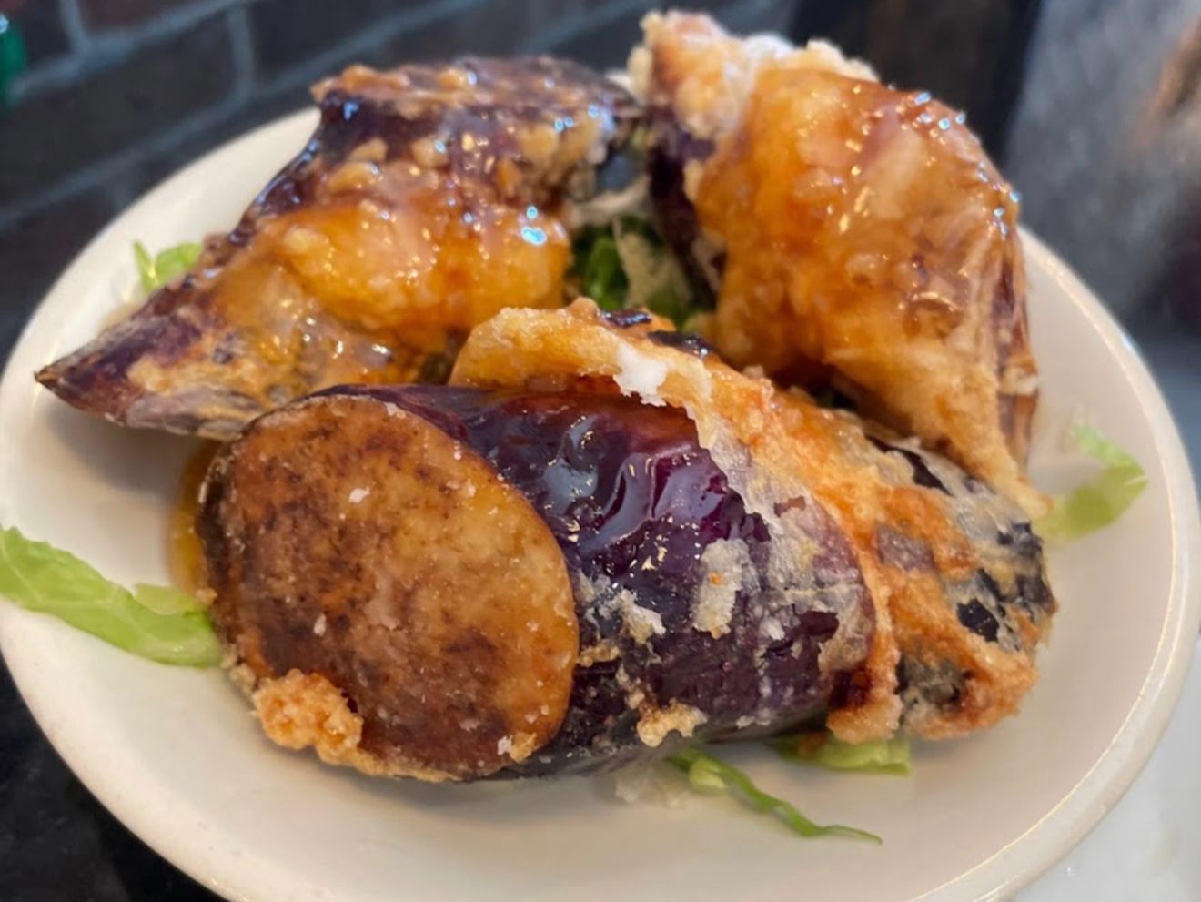 Deep Fried Eggplant With Shrimp Paste (Cà Tím Dồn Tôm Chiên) (3)