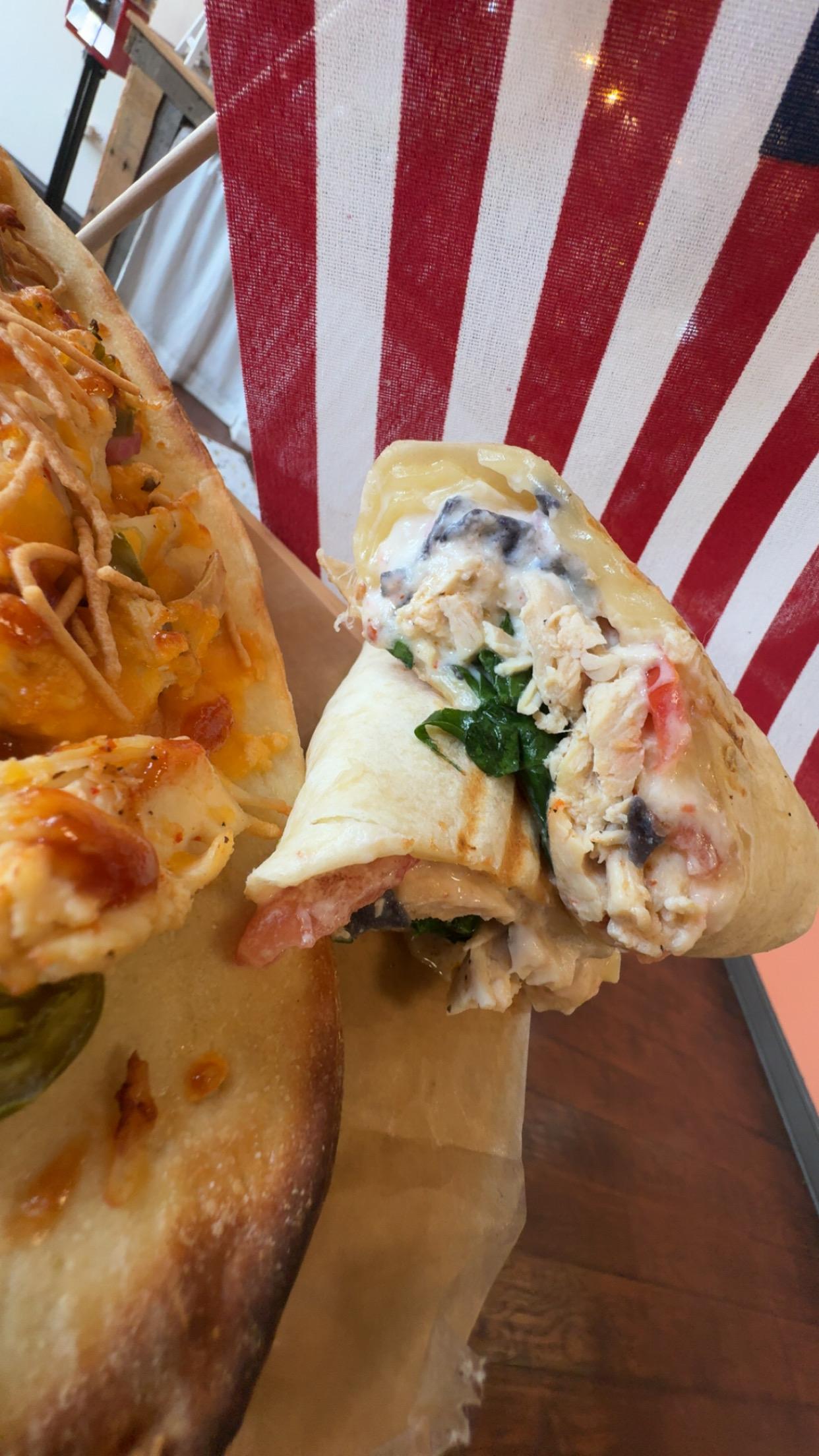 Red & white Chicken Wrap