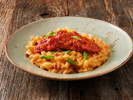 Crunchy Chicken Mac 'n' Cheese
