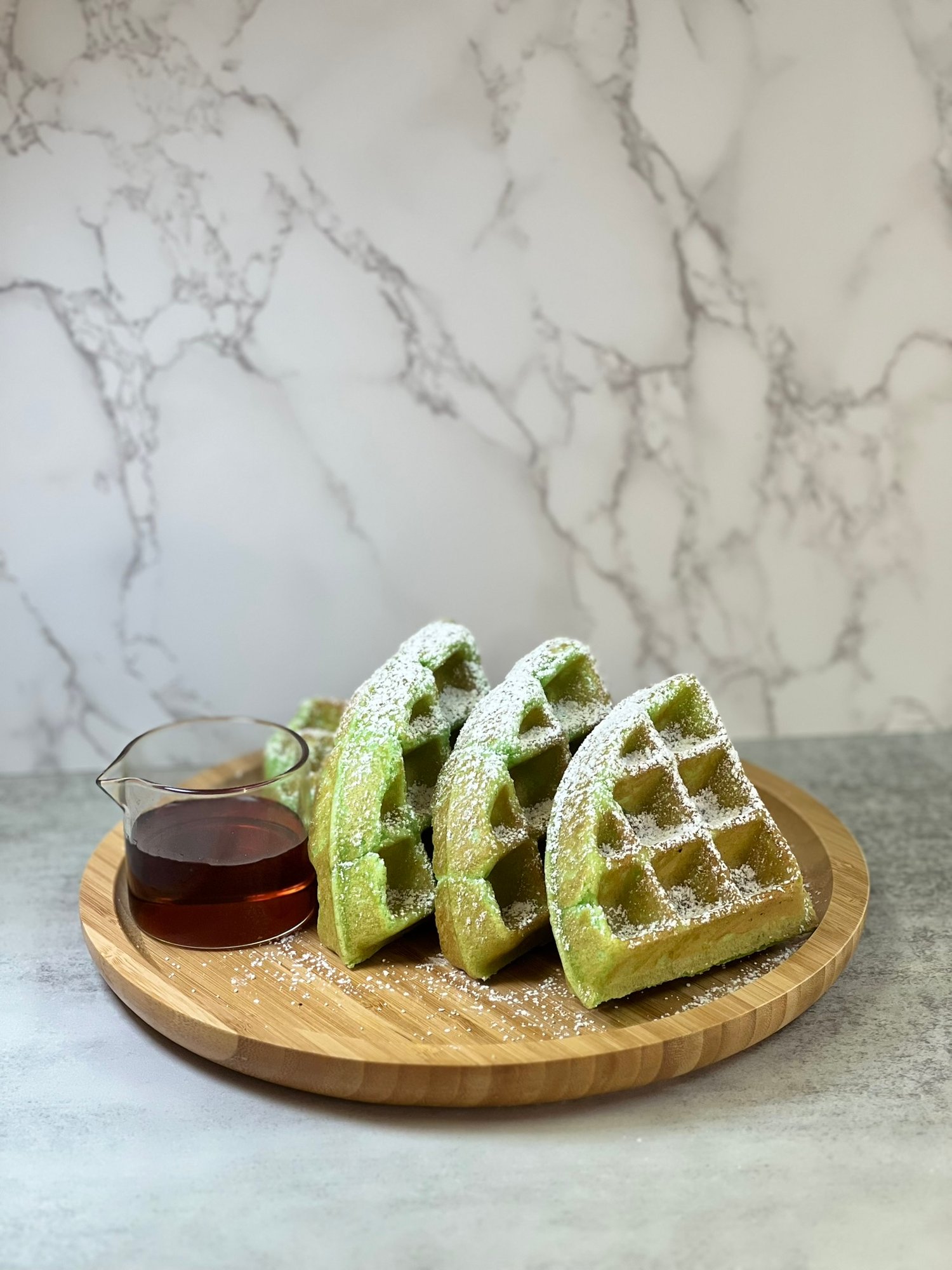 Pandan Mochi Waffle