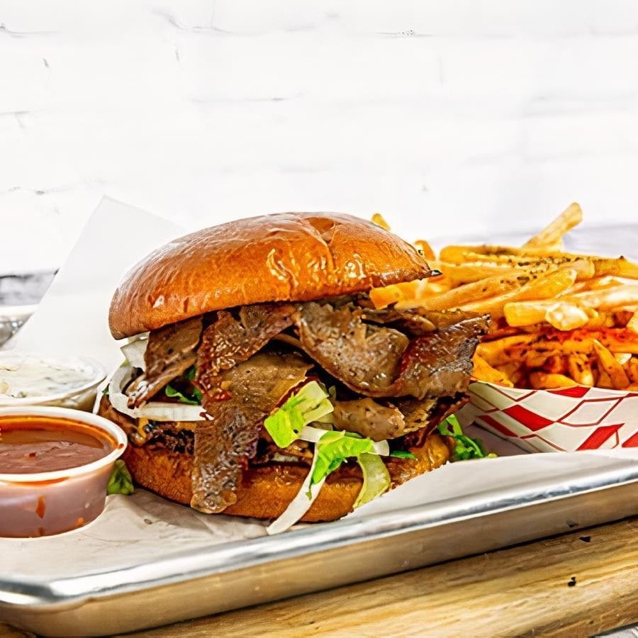 SHAH DELUXE BURGER + SIDE OPTION