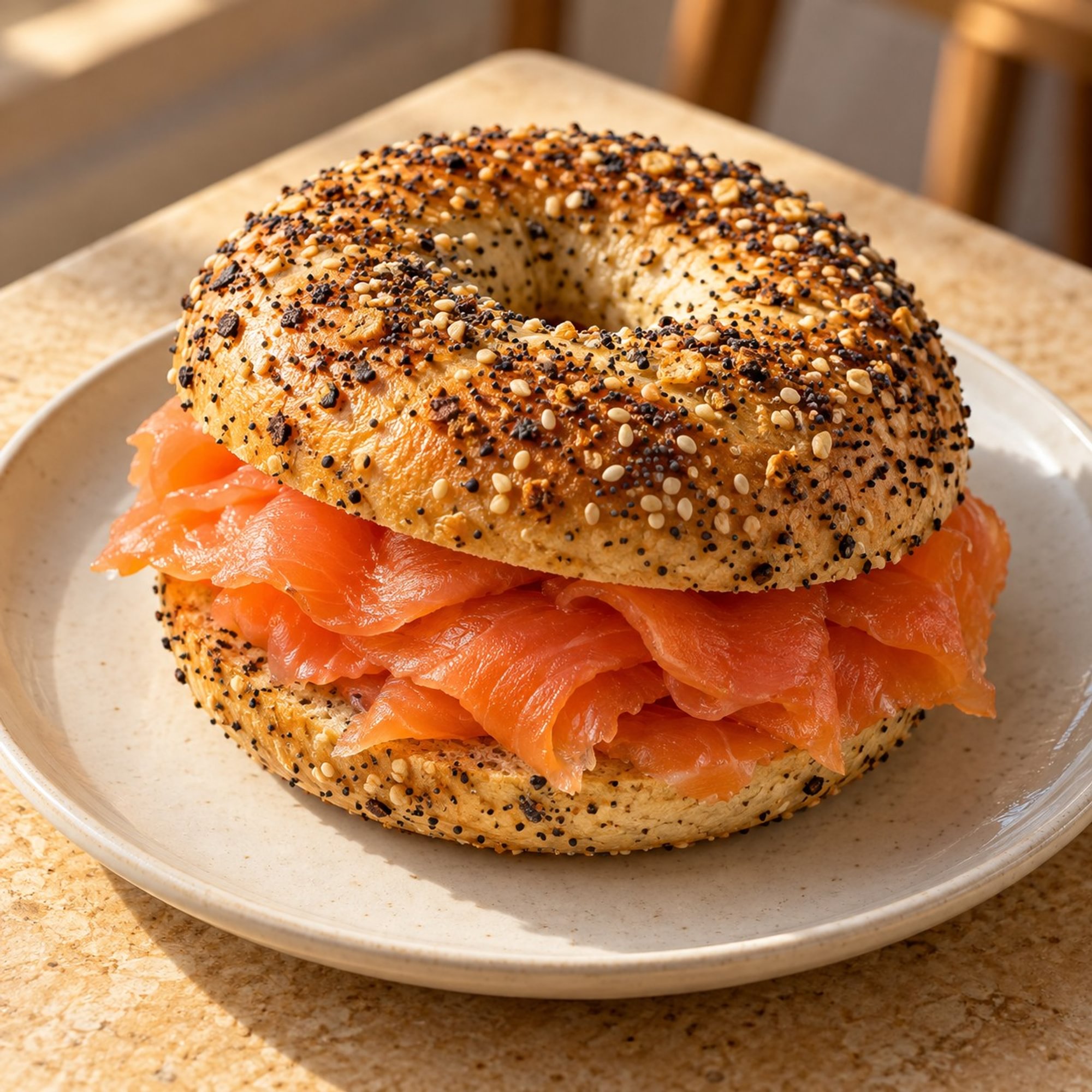 Smoky Salmon Everything Bagel