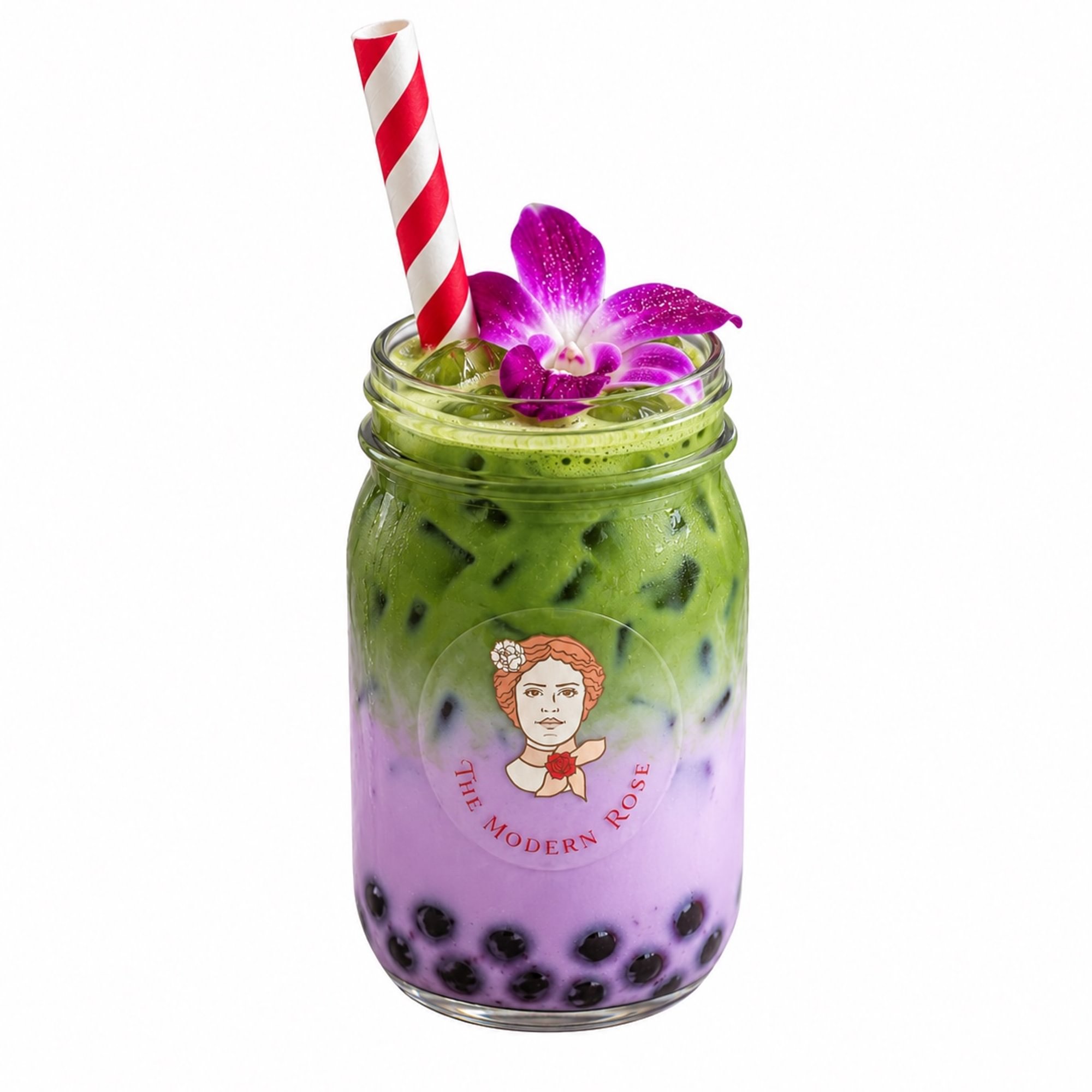 Blueberry Matcha Boba