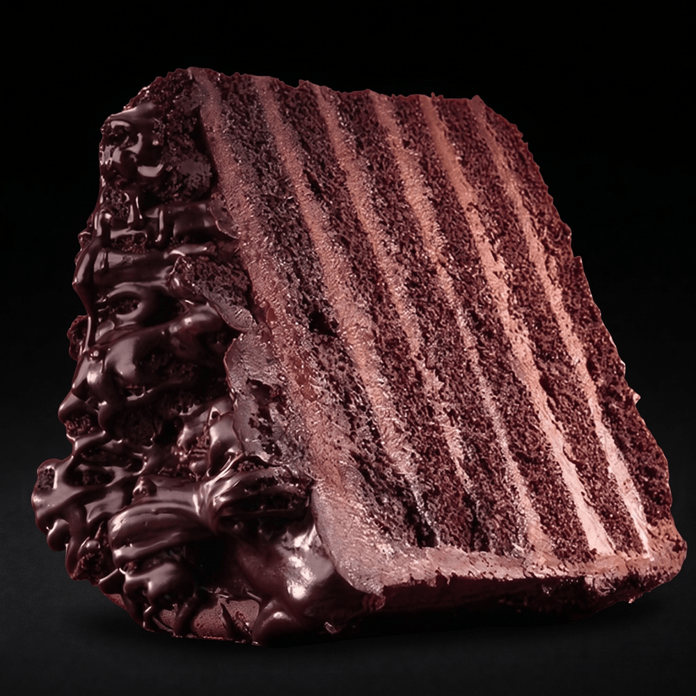 Dark Chocolate Cake Slice