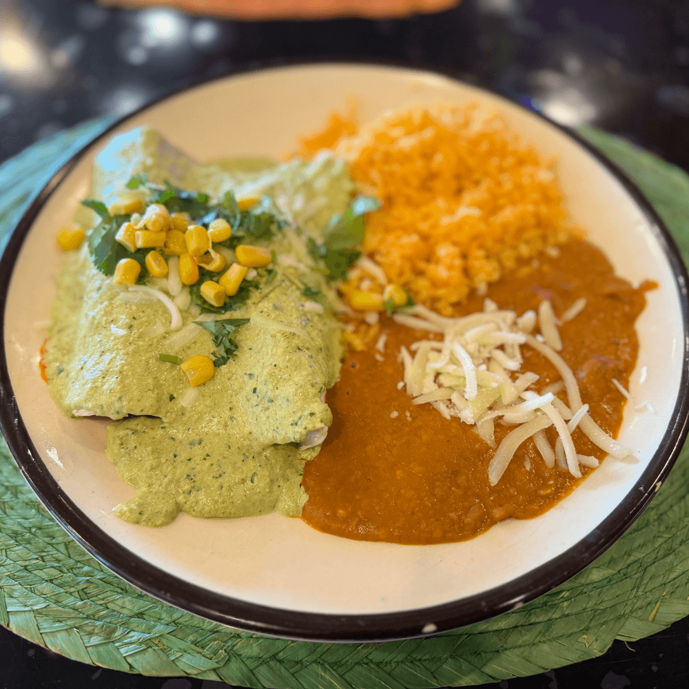 Lunch Enchiladas Verdes Poblanas