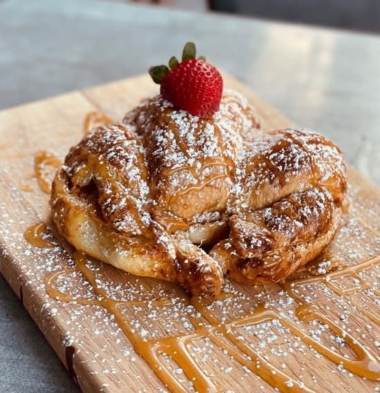 Croissant Waffle with Dulce de Leche