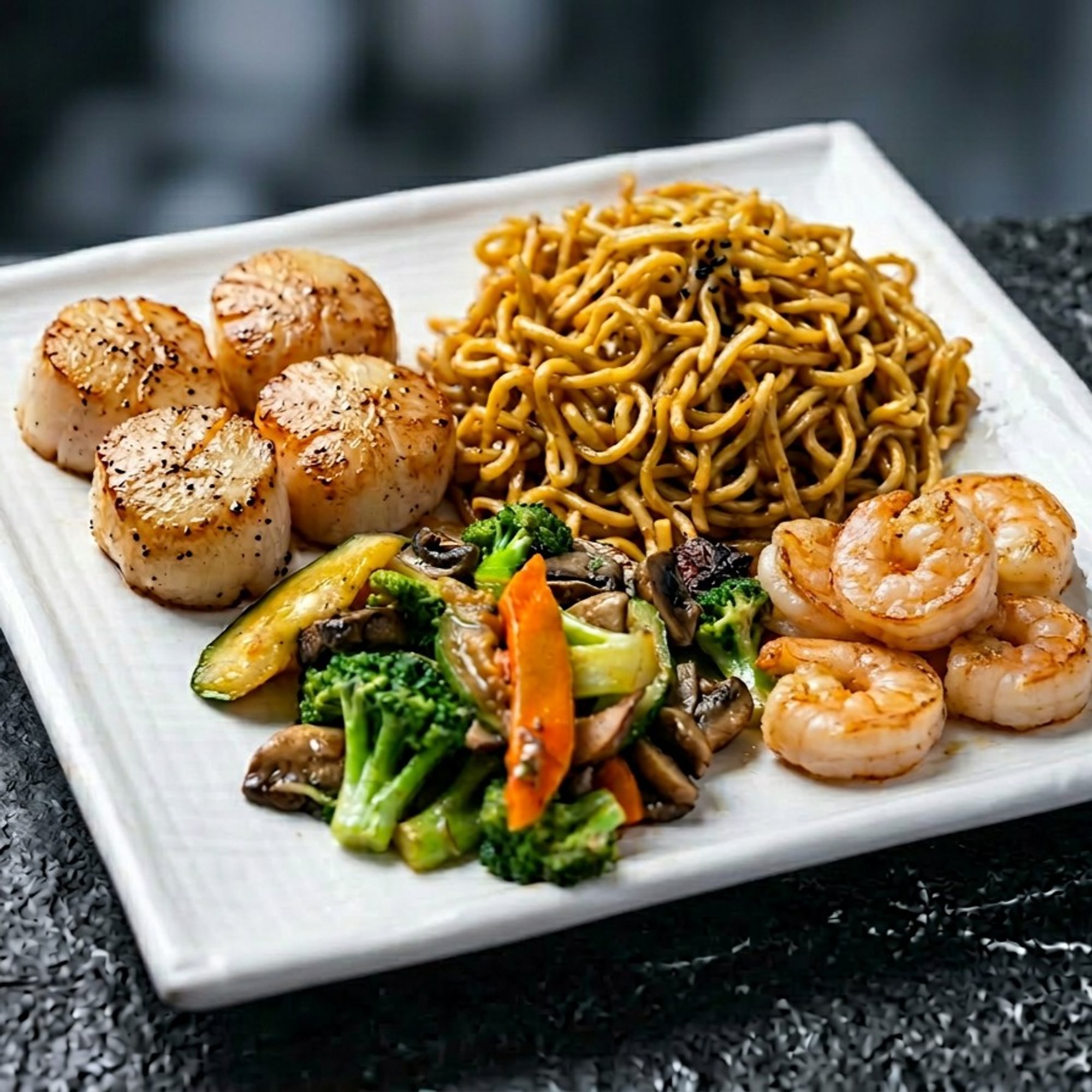 Scallop & Shrimp Hibachi Combo