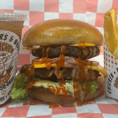 Double-Decker Spicy Cheese Burger Meal