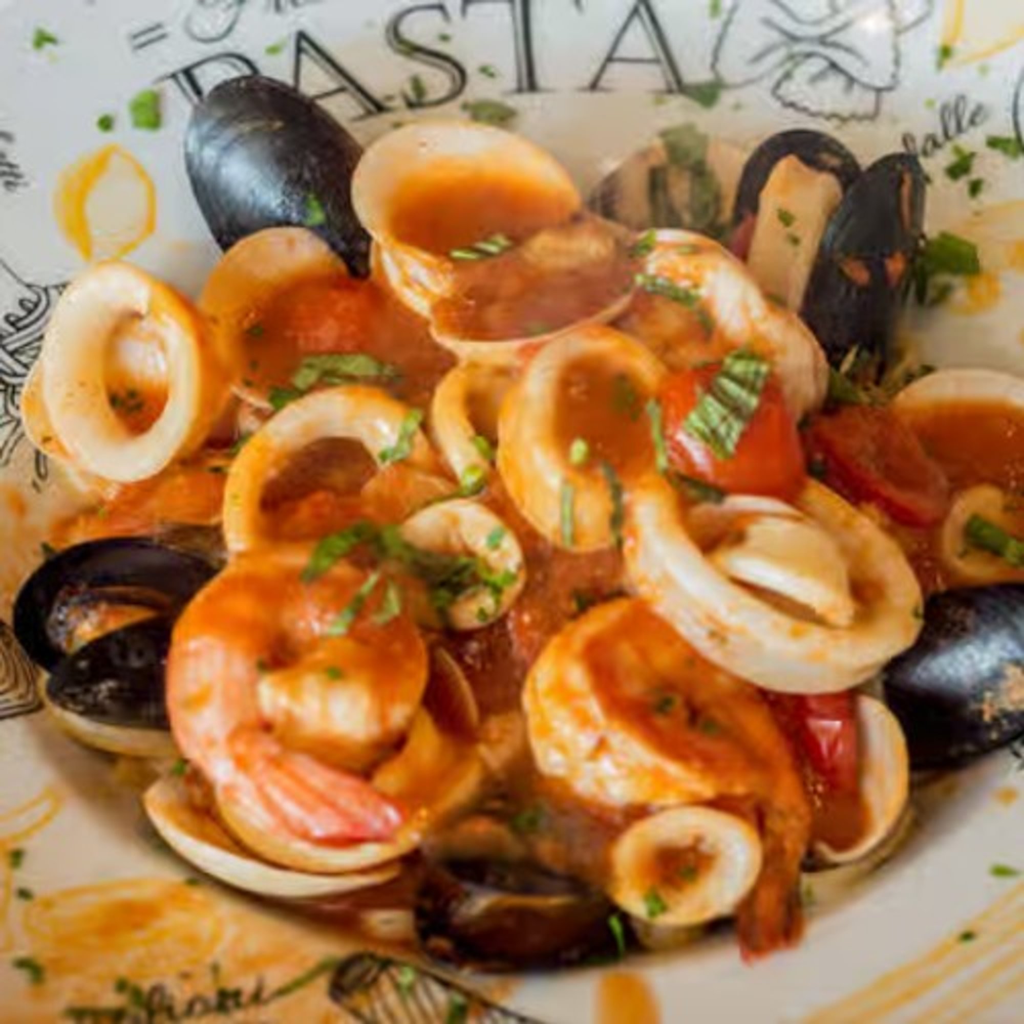 Frutta Di Mare Over Linguini