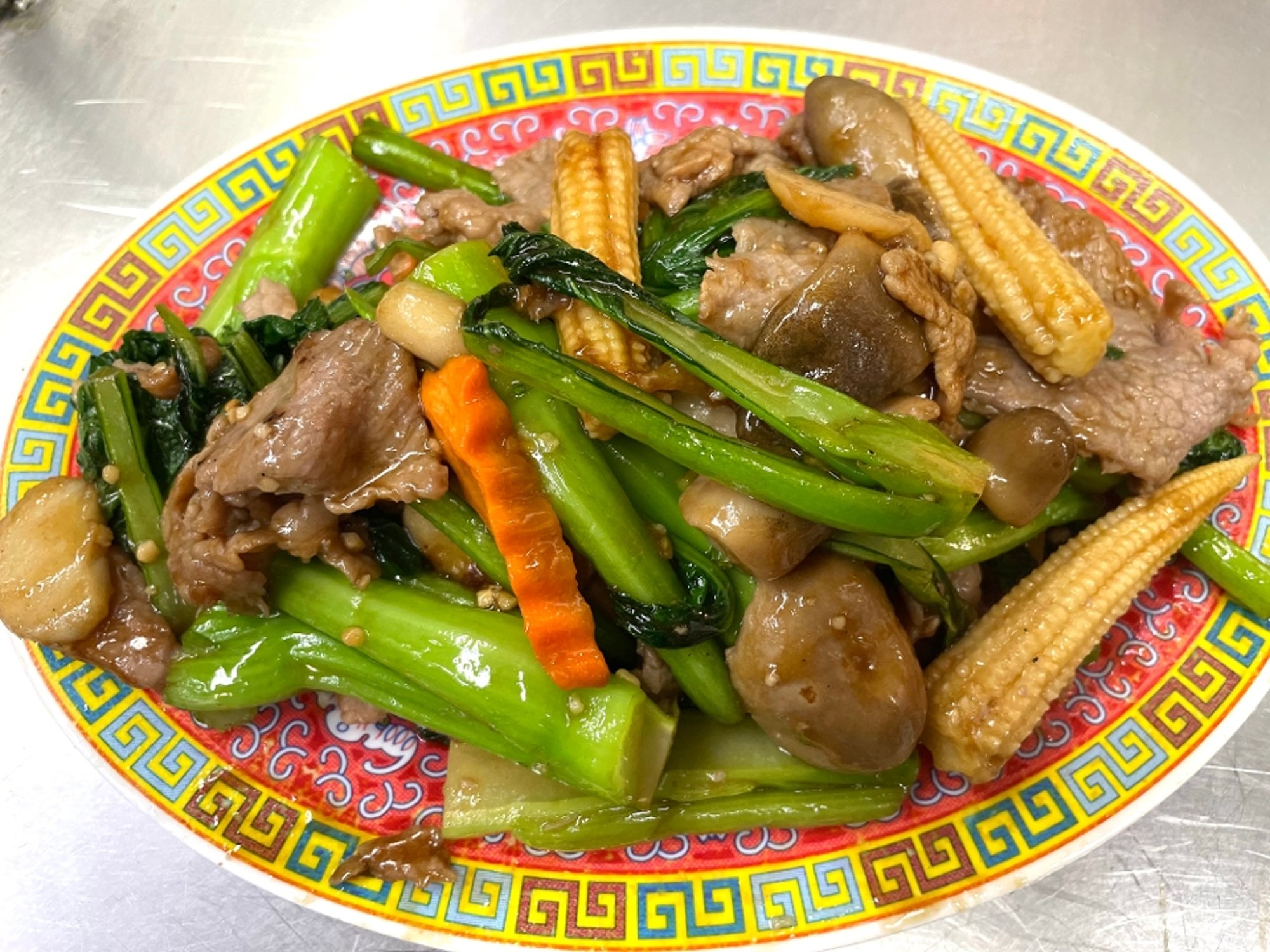 蠔油豬/牛 99.Oyster Sauce Pork /Beef