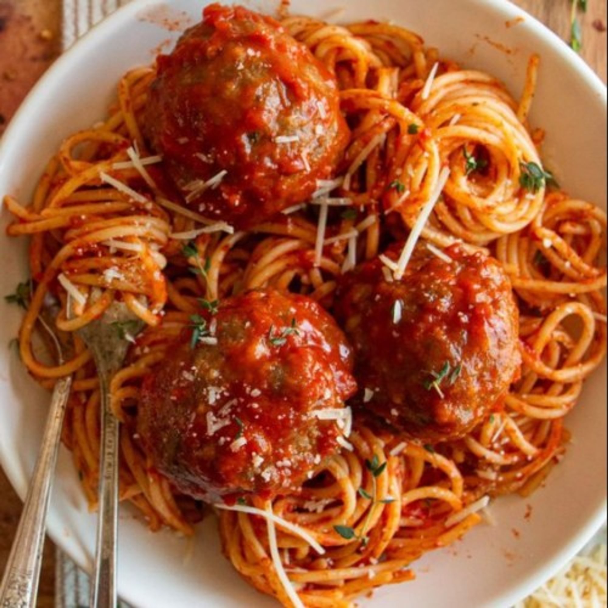Kids Pasta and Meatballs