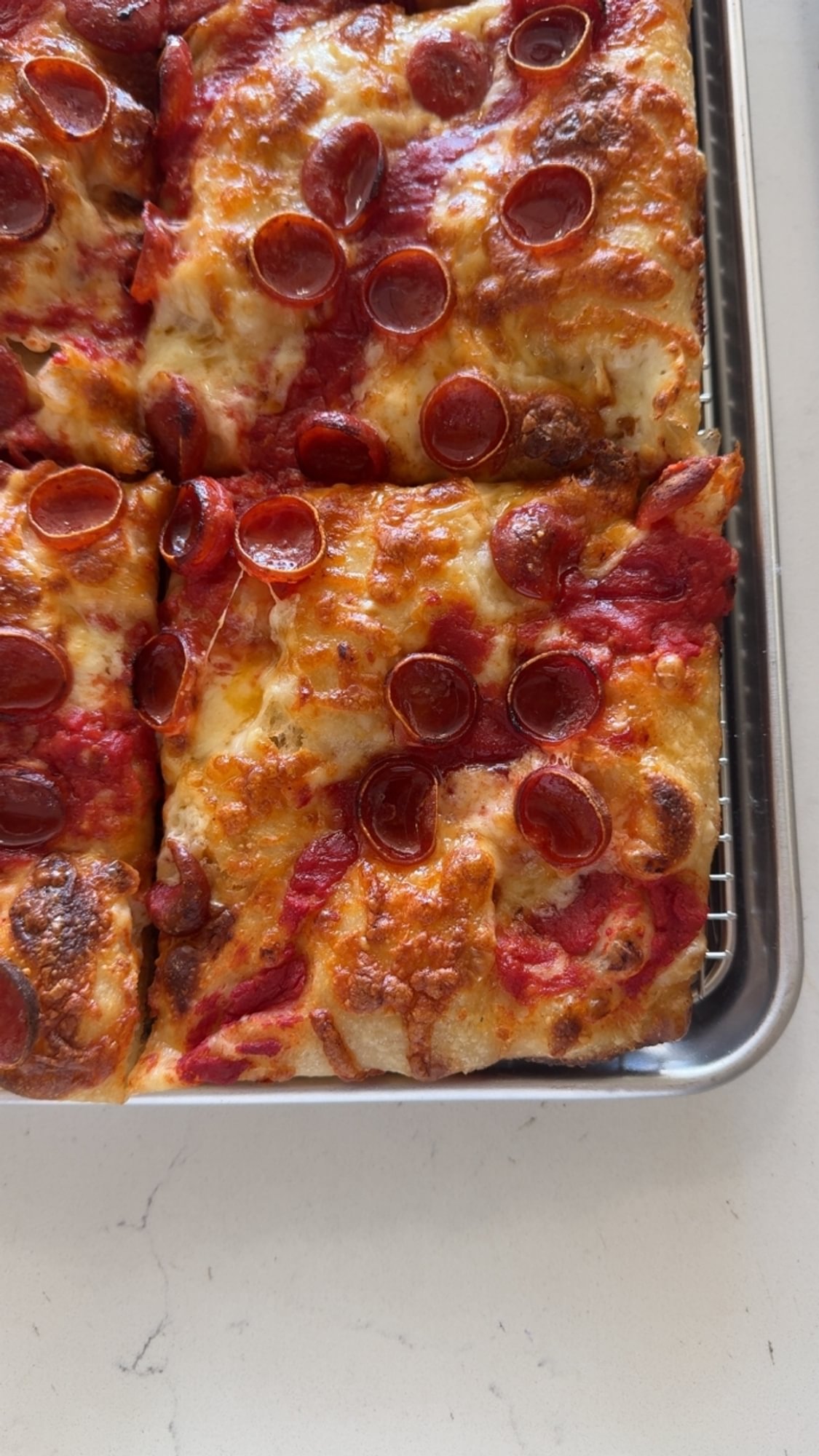 Pepperoni Hot Honey Focaccia Pizza