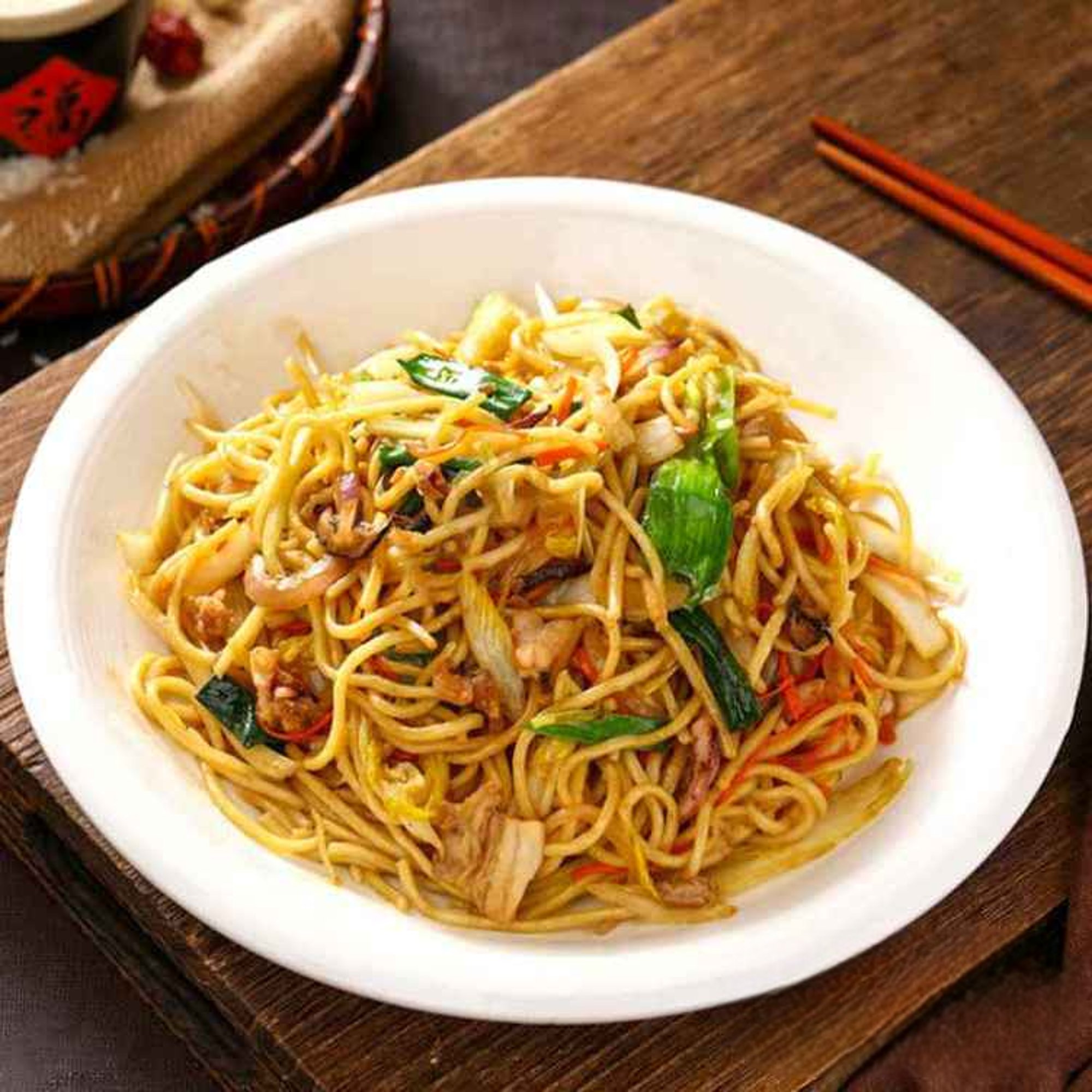 ND4. 海鮮炒麵/Pan Fried Noodle w. Seafood