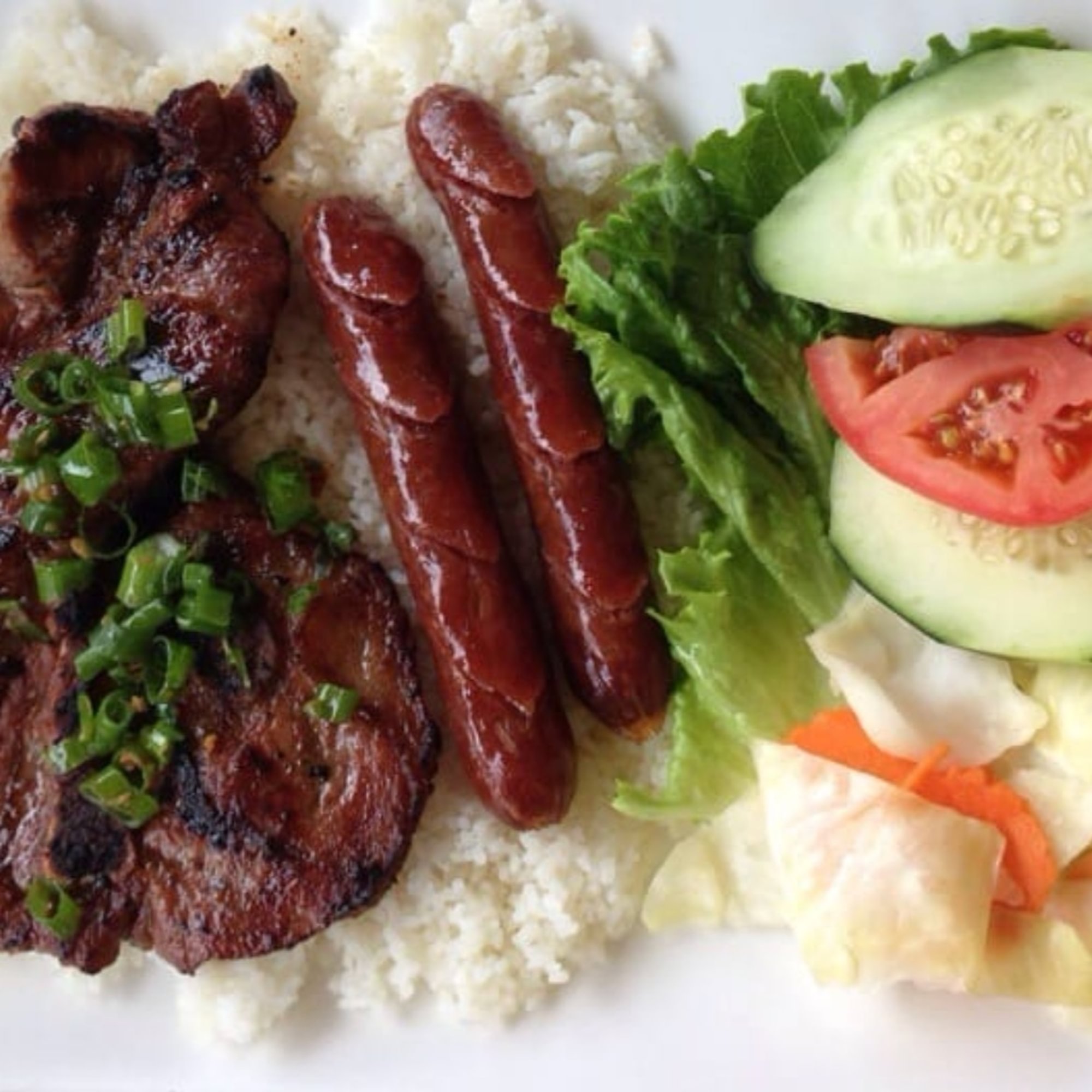 Grilled Pork Steak & Chinese Sausage