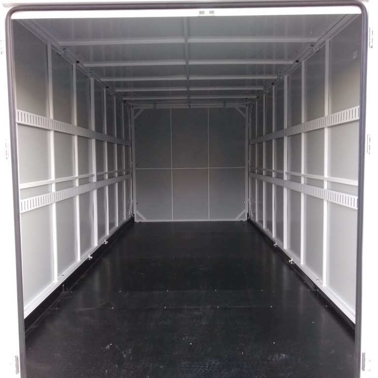 Inside our new 8' x 20' portable storage containers