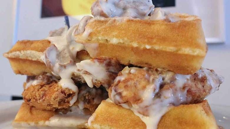 .Chicken Waffle Sandwich