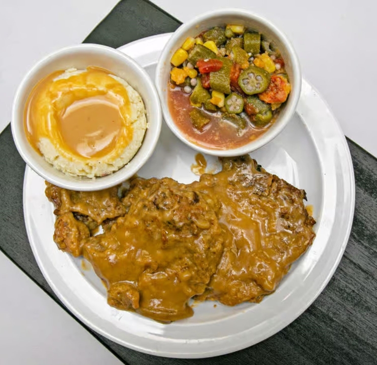 Fried chop platter (2 Chop)