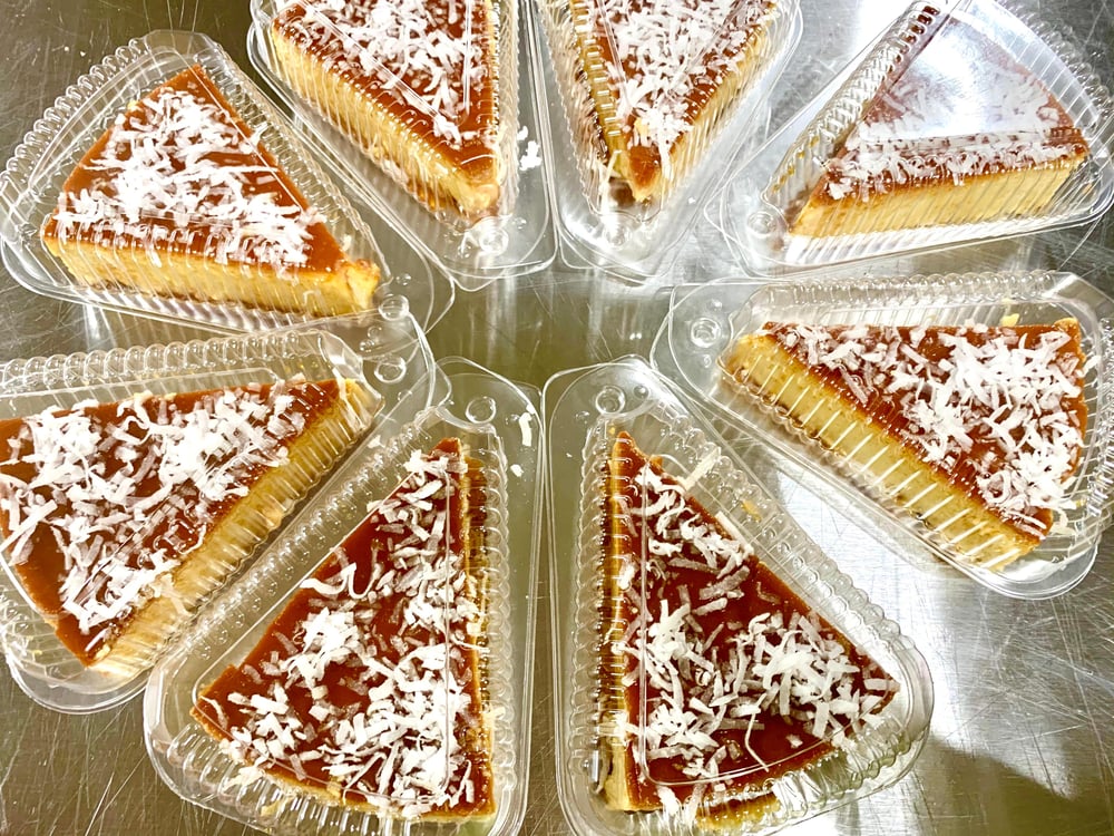 COCONUT FLAN SLICE