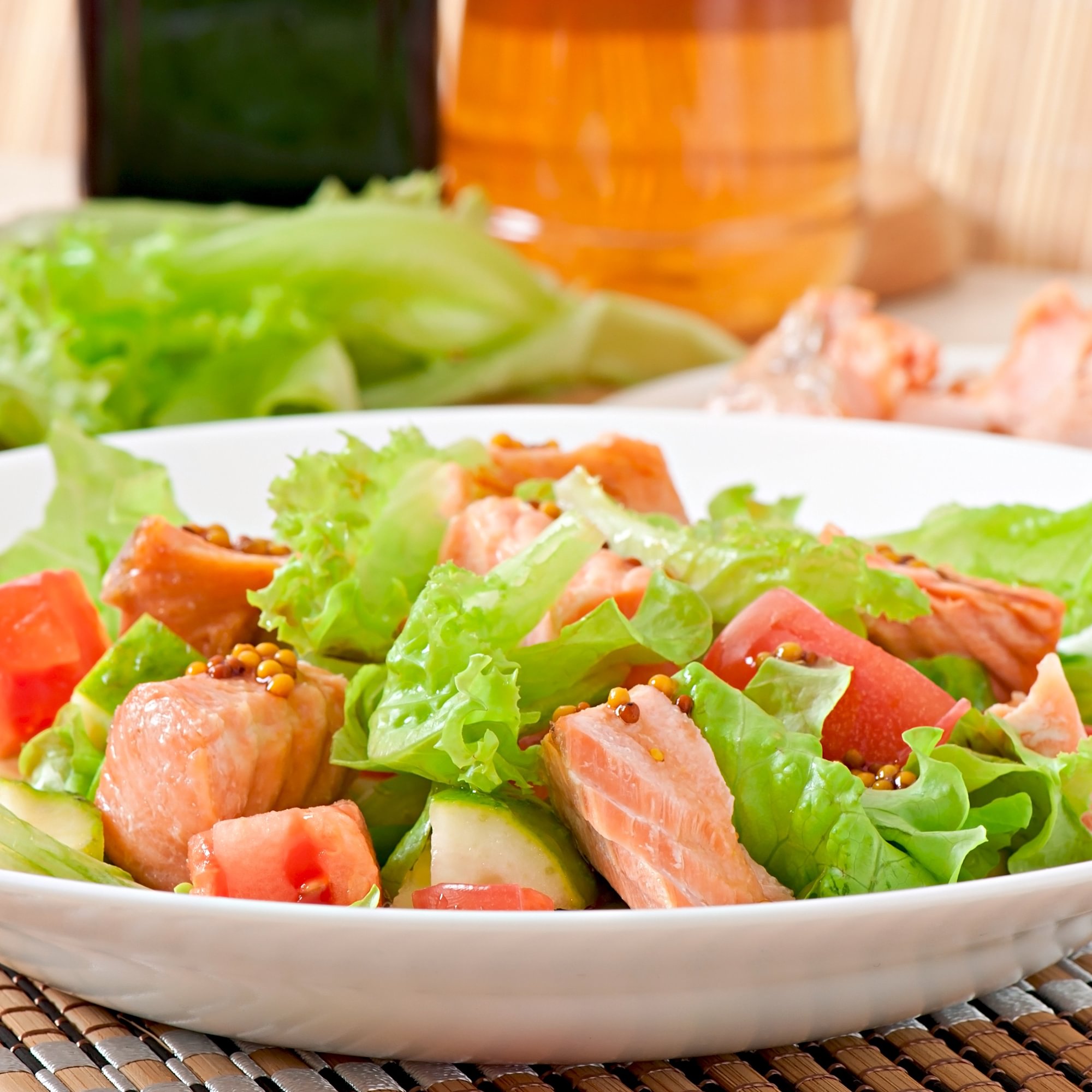 Spicy Salmon & Tuna Avocado Salad