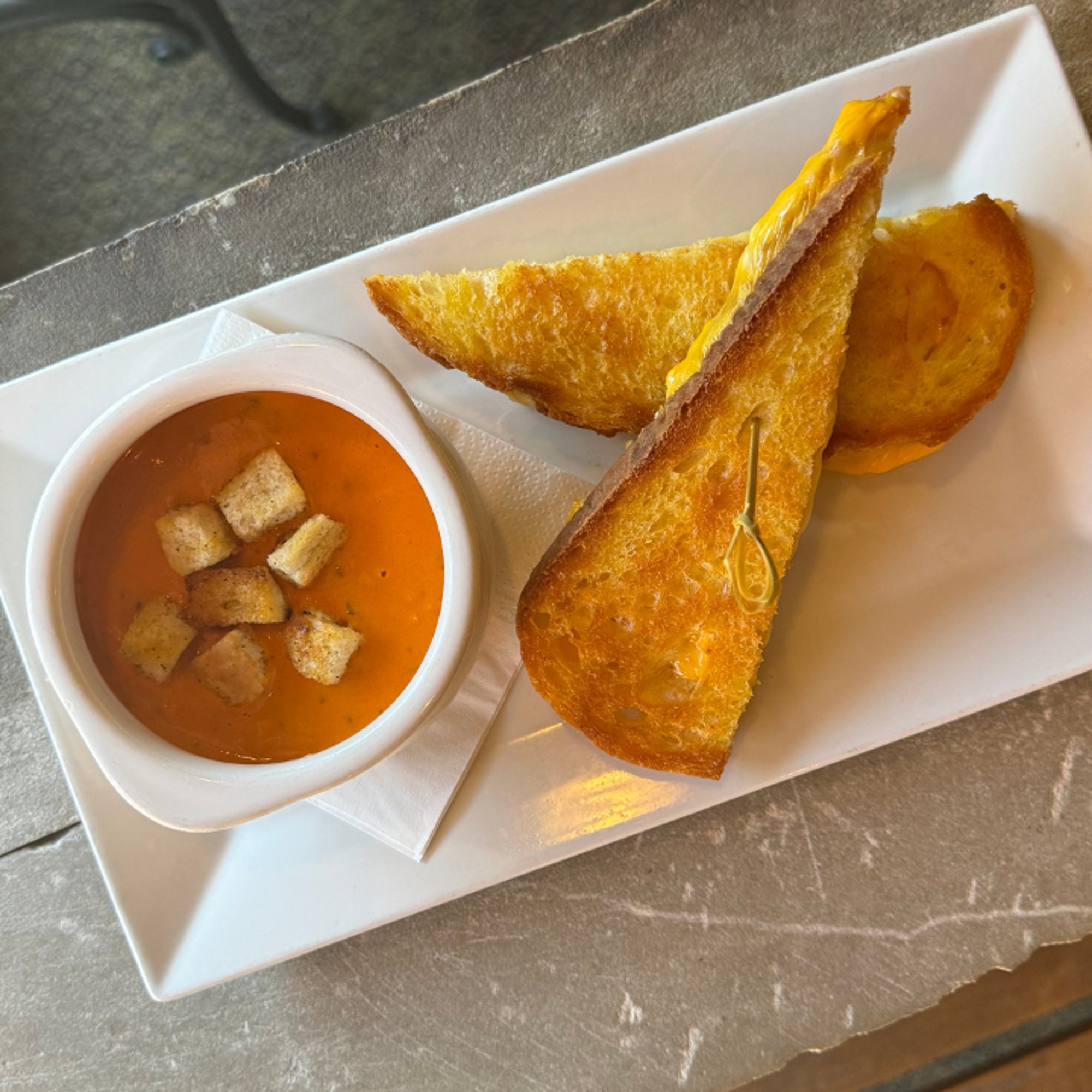 Three Cheese Grilled Cheese & Tomato Soup