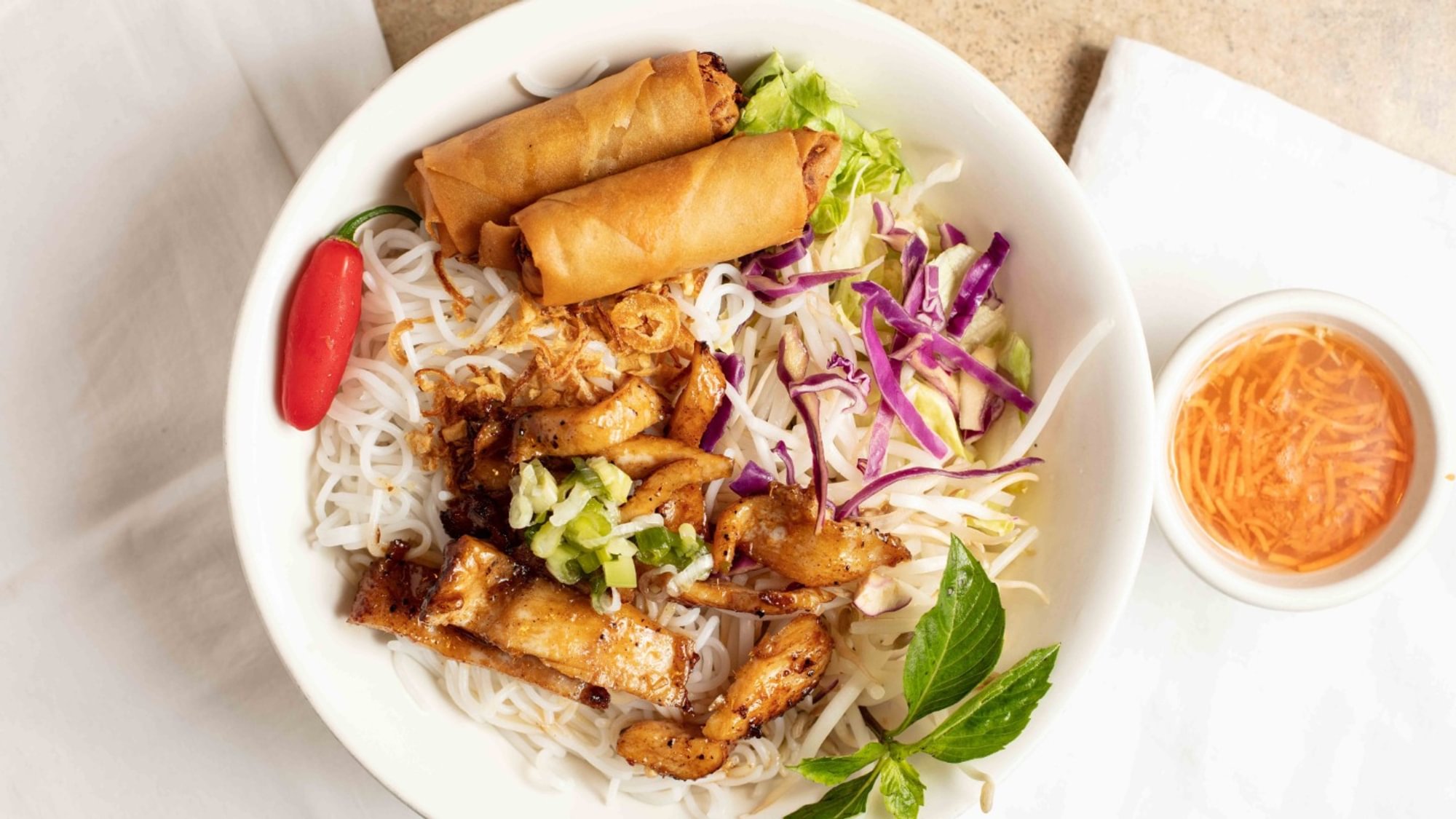 41. Bun Ga Nuong, Cha Gio