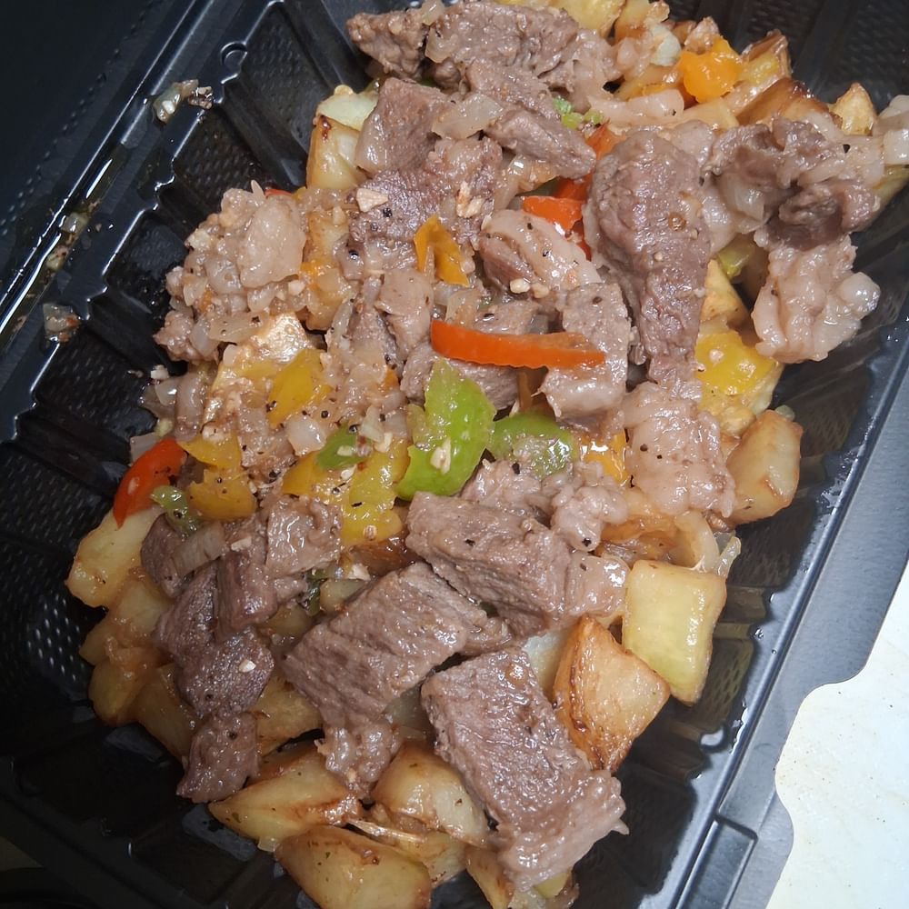 Steak Tips Grit Or Homemade Potatoes