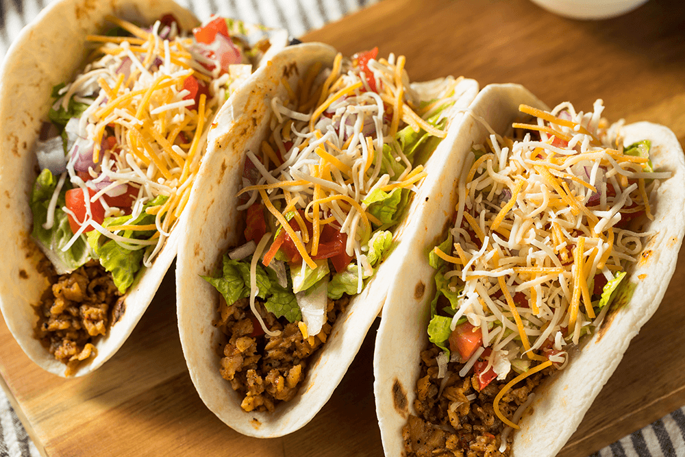 3 Ground beef tacos