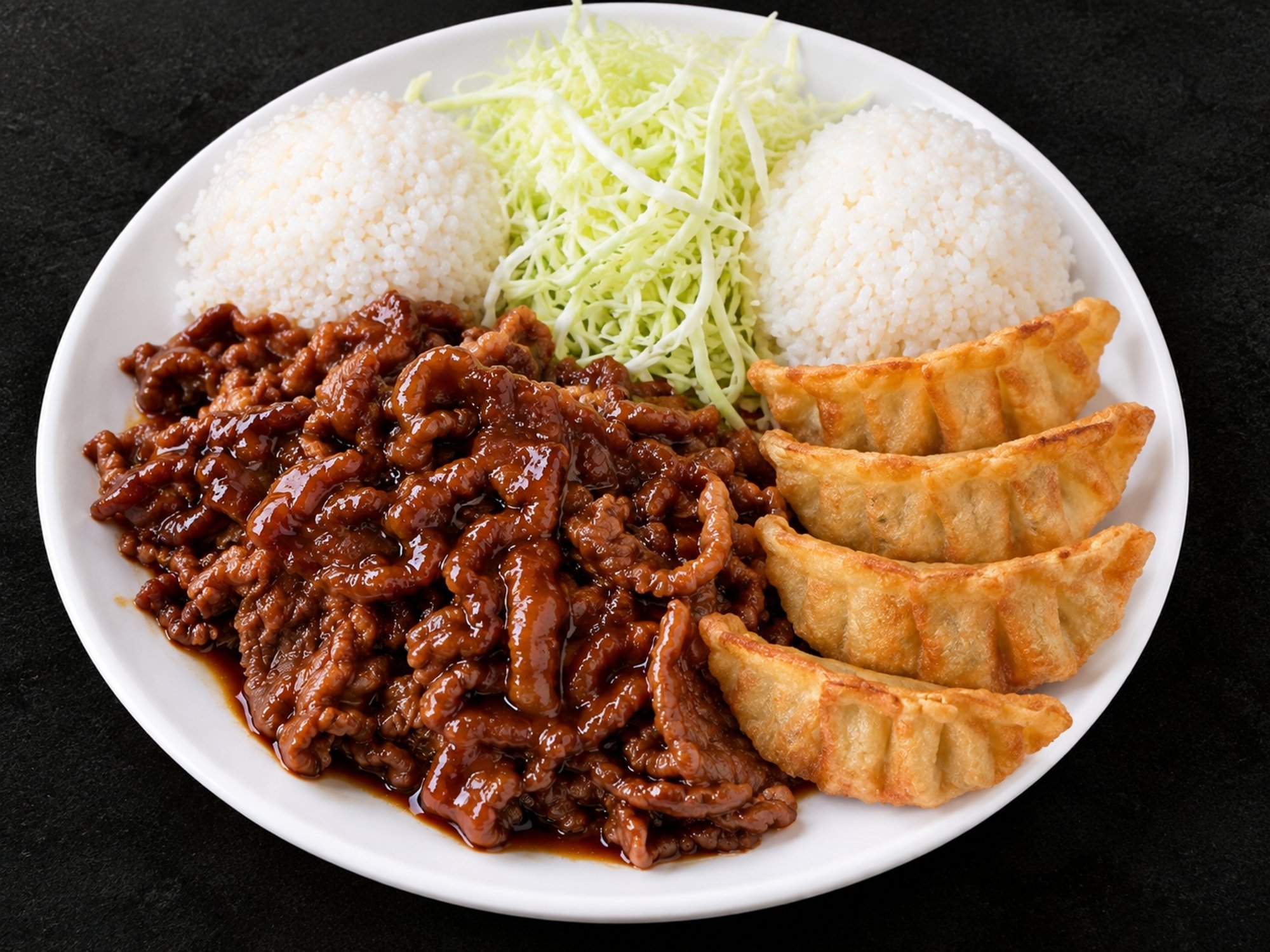 Beef Teriyaki + Gyoza