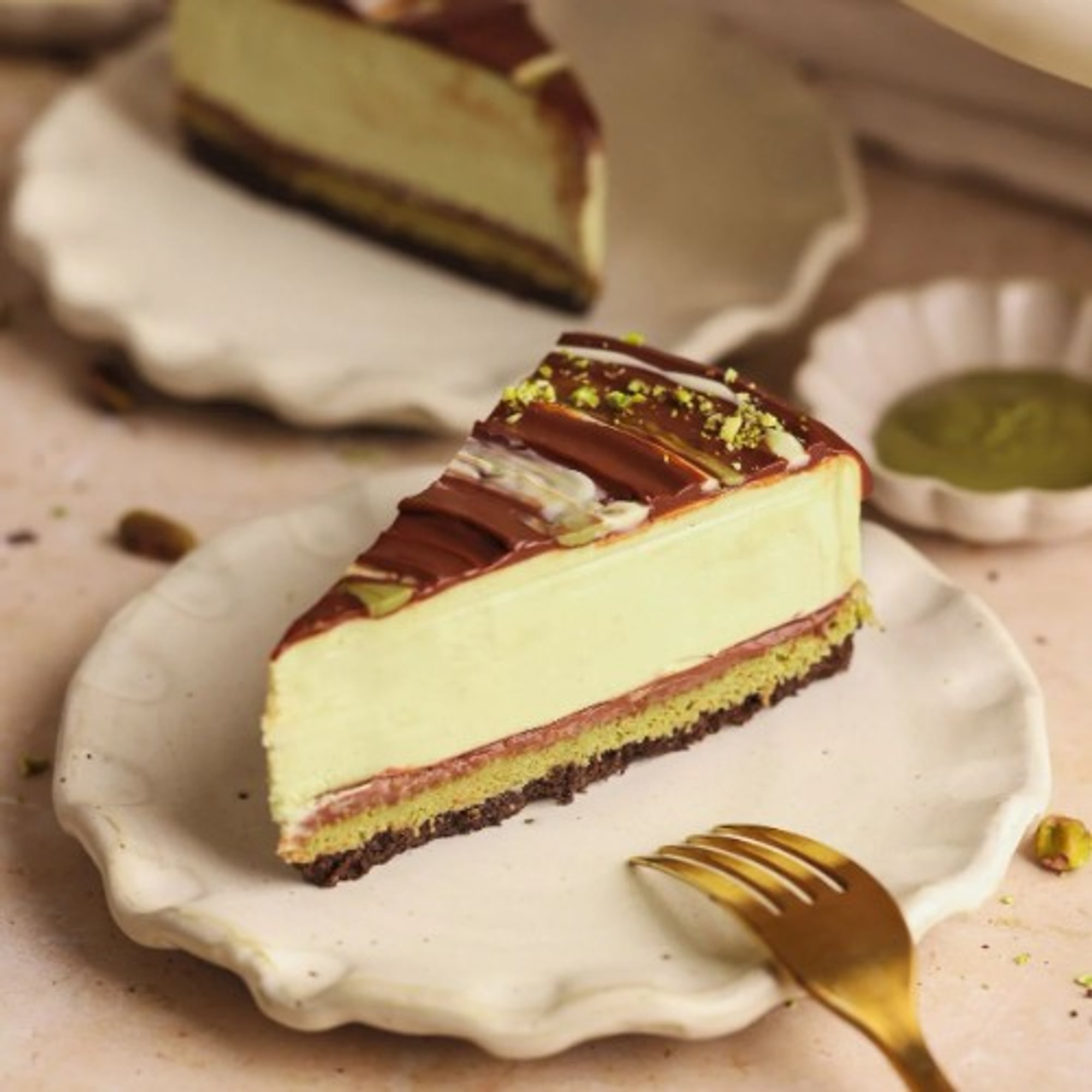 Dubai Chocolate Cheesecake