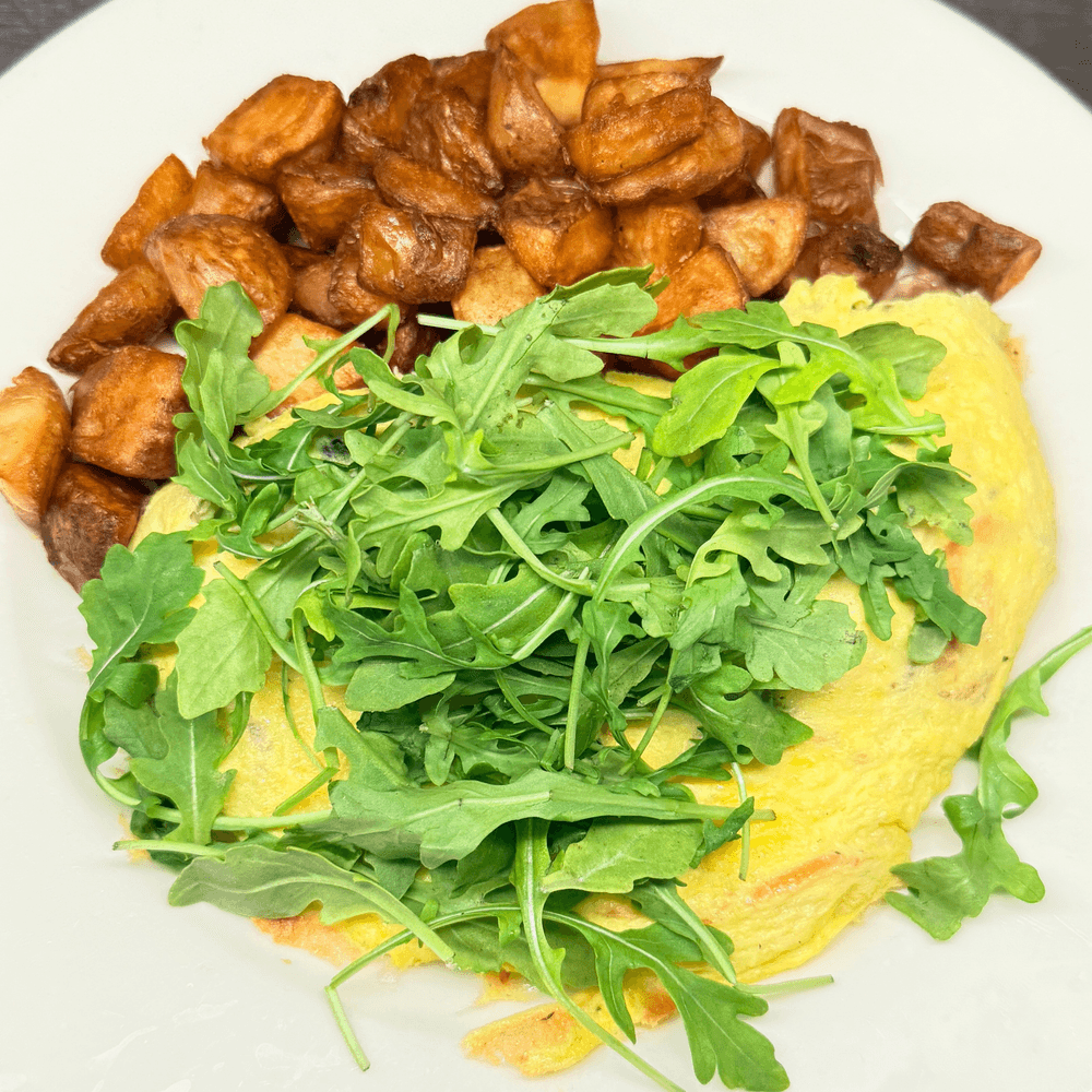 Caramelized Onion & Mushroom Omelette