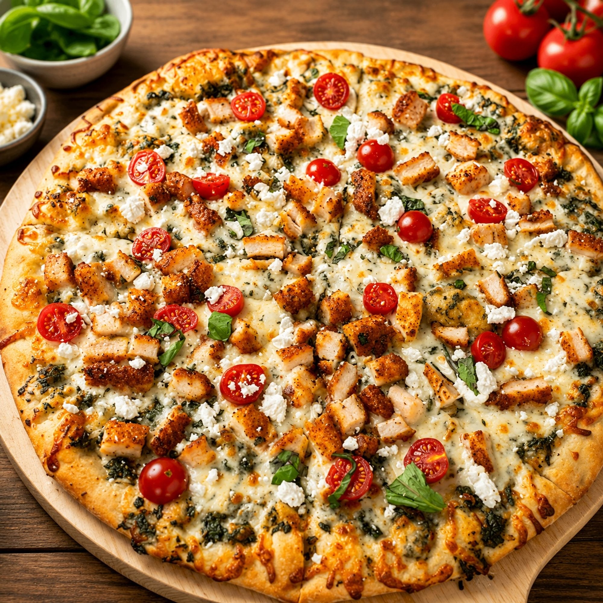Tuscan Pesto Chicken Pizza
