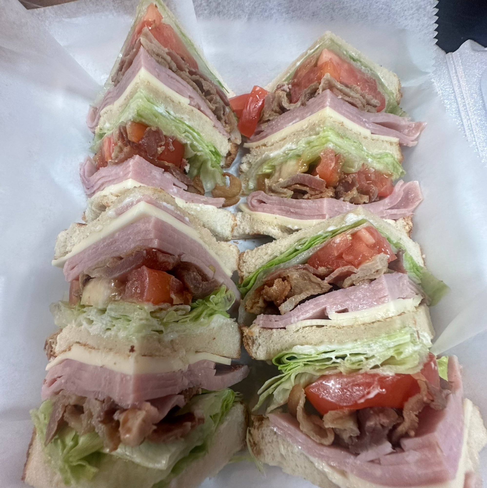 Ham & Cheese Club Sandwich