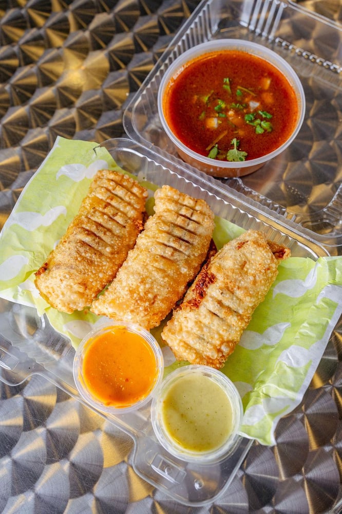 3x Birria Eggrolls w/Consomé